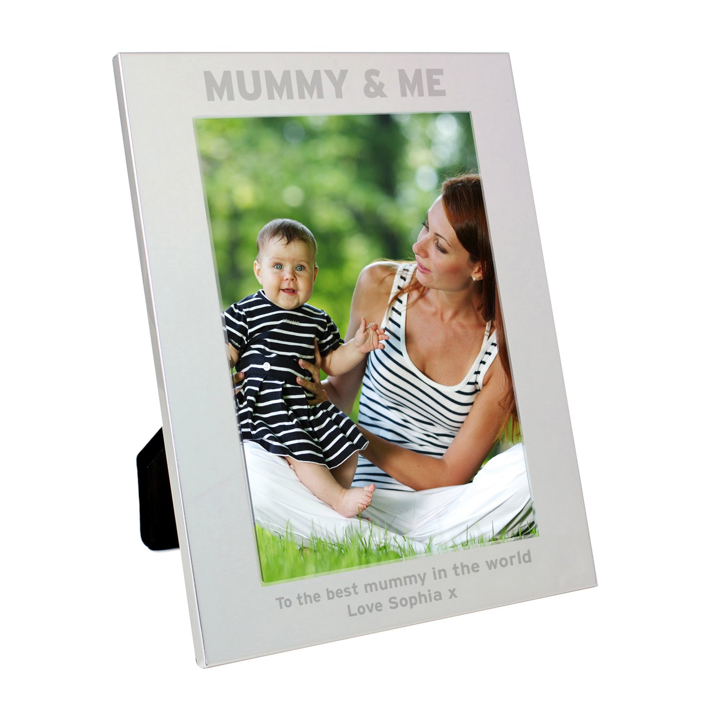 Personalised Silver 5x7 Mummy & Me Photo Frame - Personalise It!