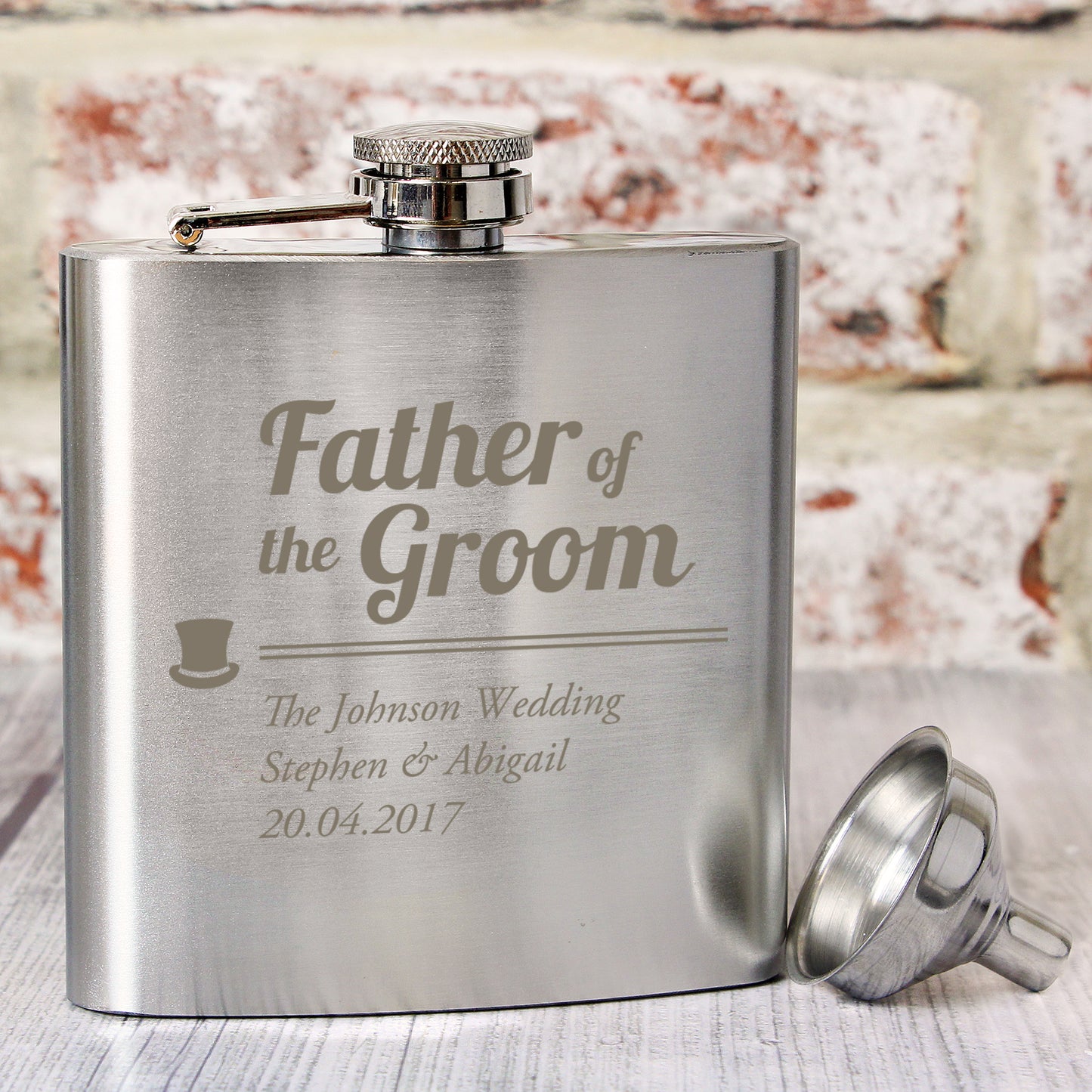 Personalised Father of the Groom Hip Flask - Personalise It!