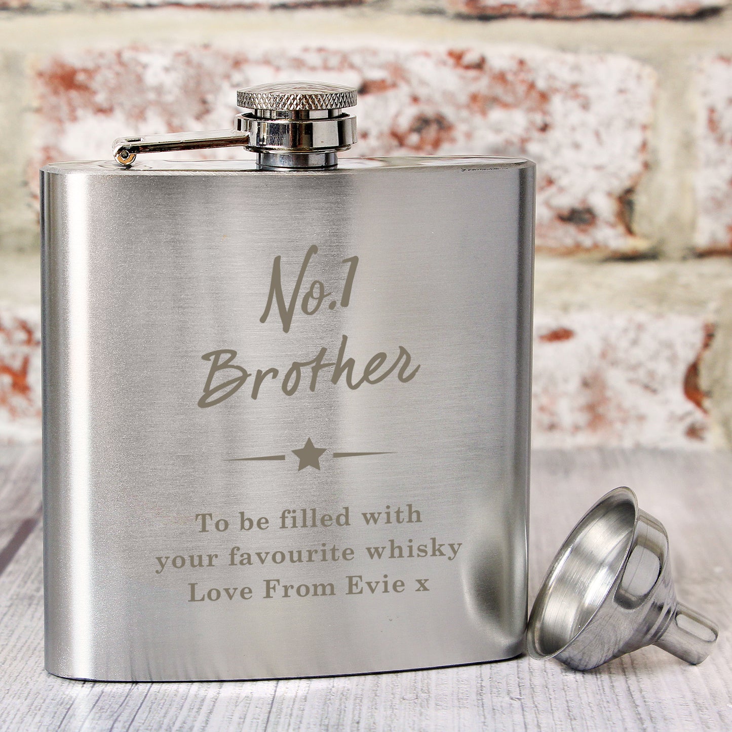 Personalised No.1 Hip Flask - Personalise It!