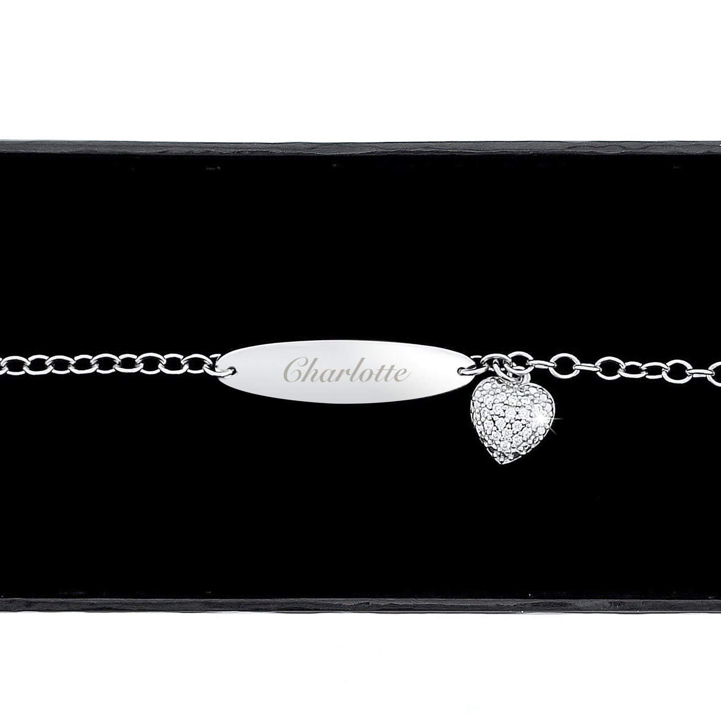 Personalised Children's Sterling Silver and Cubic Zirconia Bracelet - Personalise It!