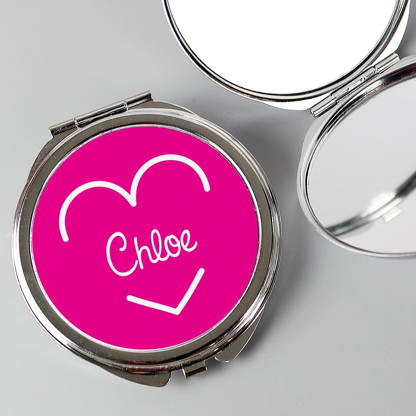 Personalised Pink Name Island Compact Mirror - Personalise It!