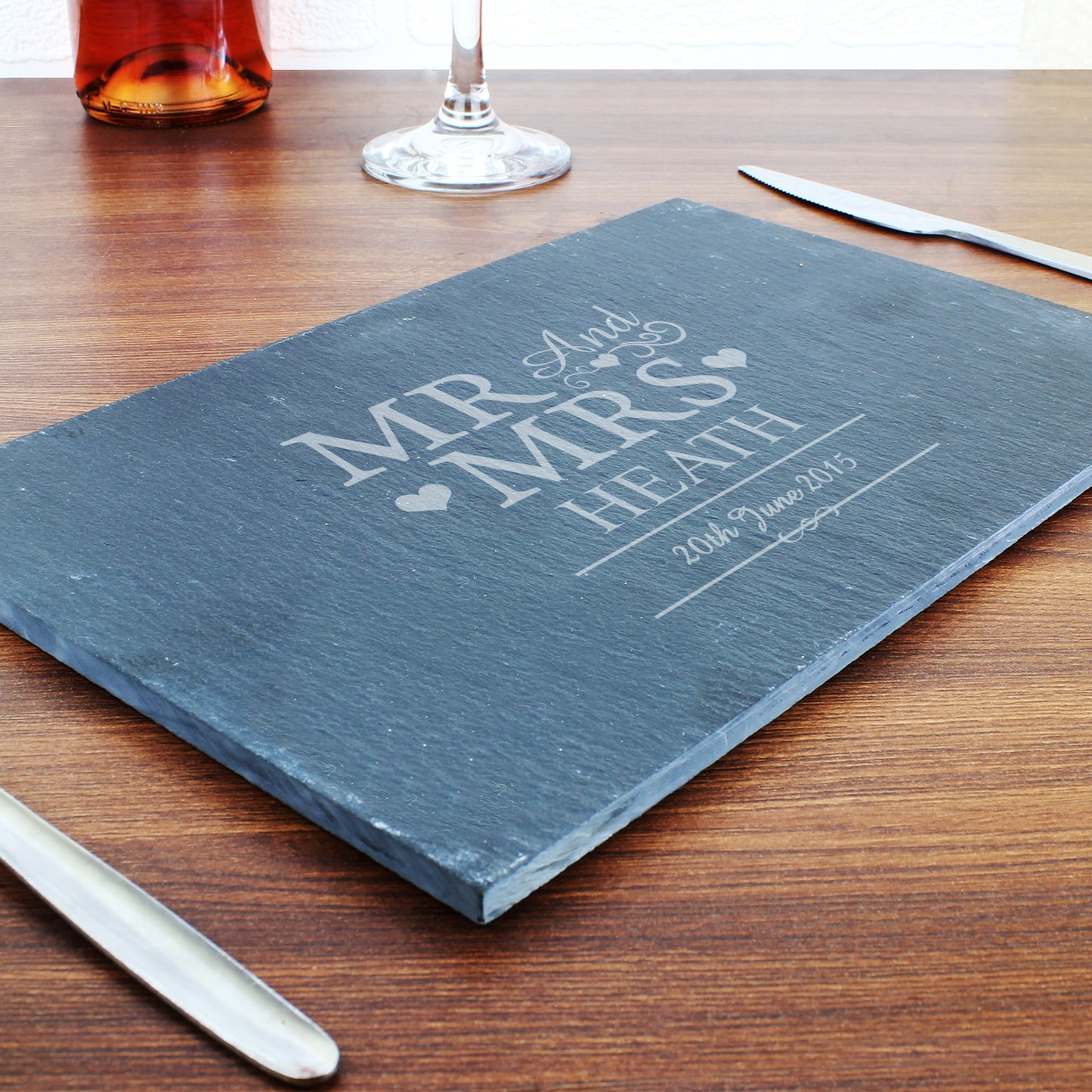 Personalised Mr & Mrs Slate Placemat - Personalise It!