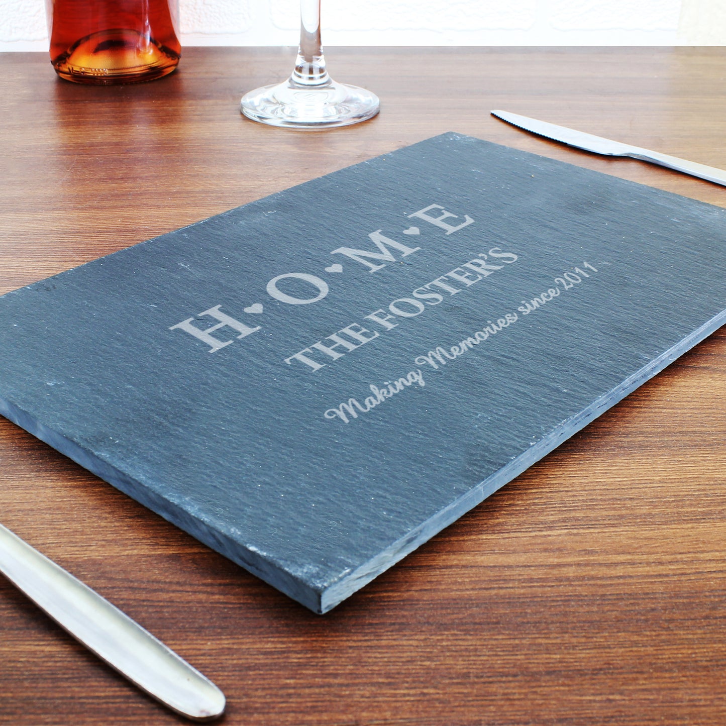 Personalised HOME Slate Rectangle Placemat - Personalise It!