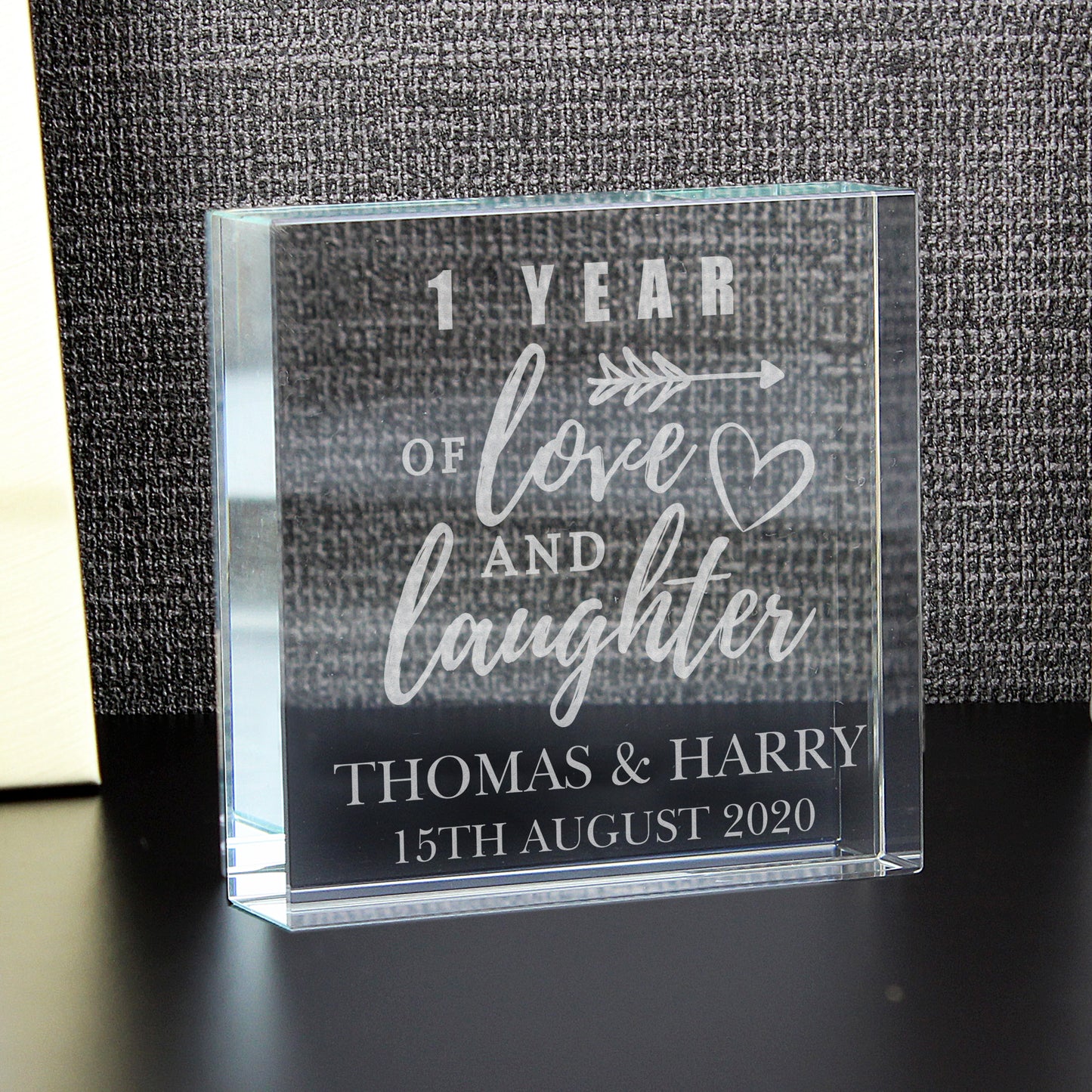 Personalised Anniversary Large Crystal Token - Personalise It!