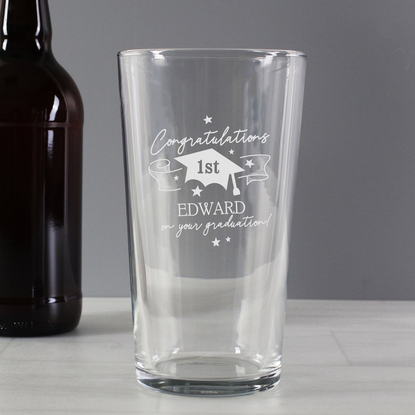 Personalised Graduation Pint Glass  - Personalise It!