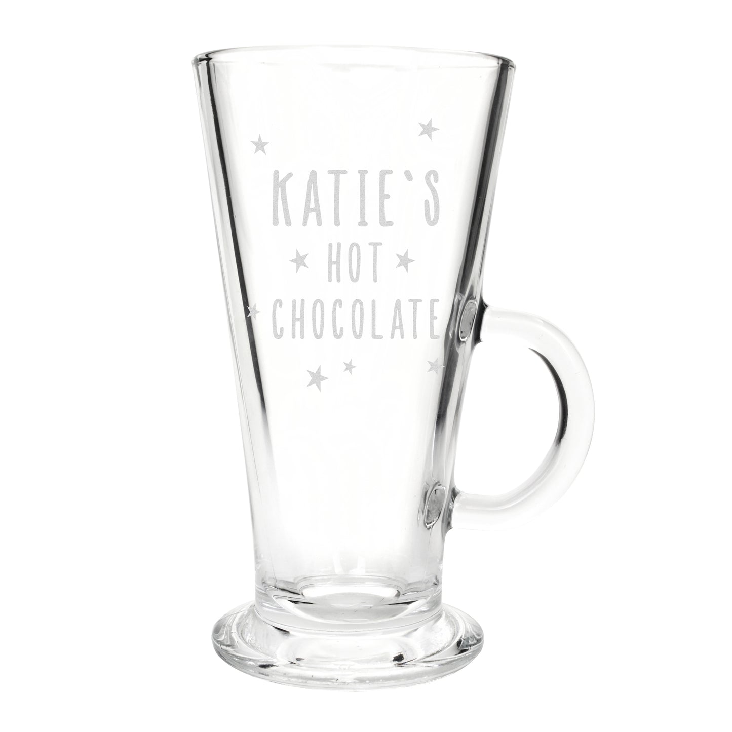 Personalised Stars Hot Chocolate Latte Glass - Personalise It!