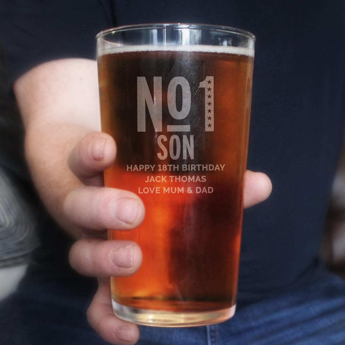Personalised No. 1 Father's Day Pint Glass - Personalise It!