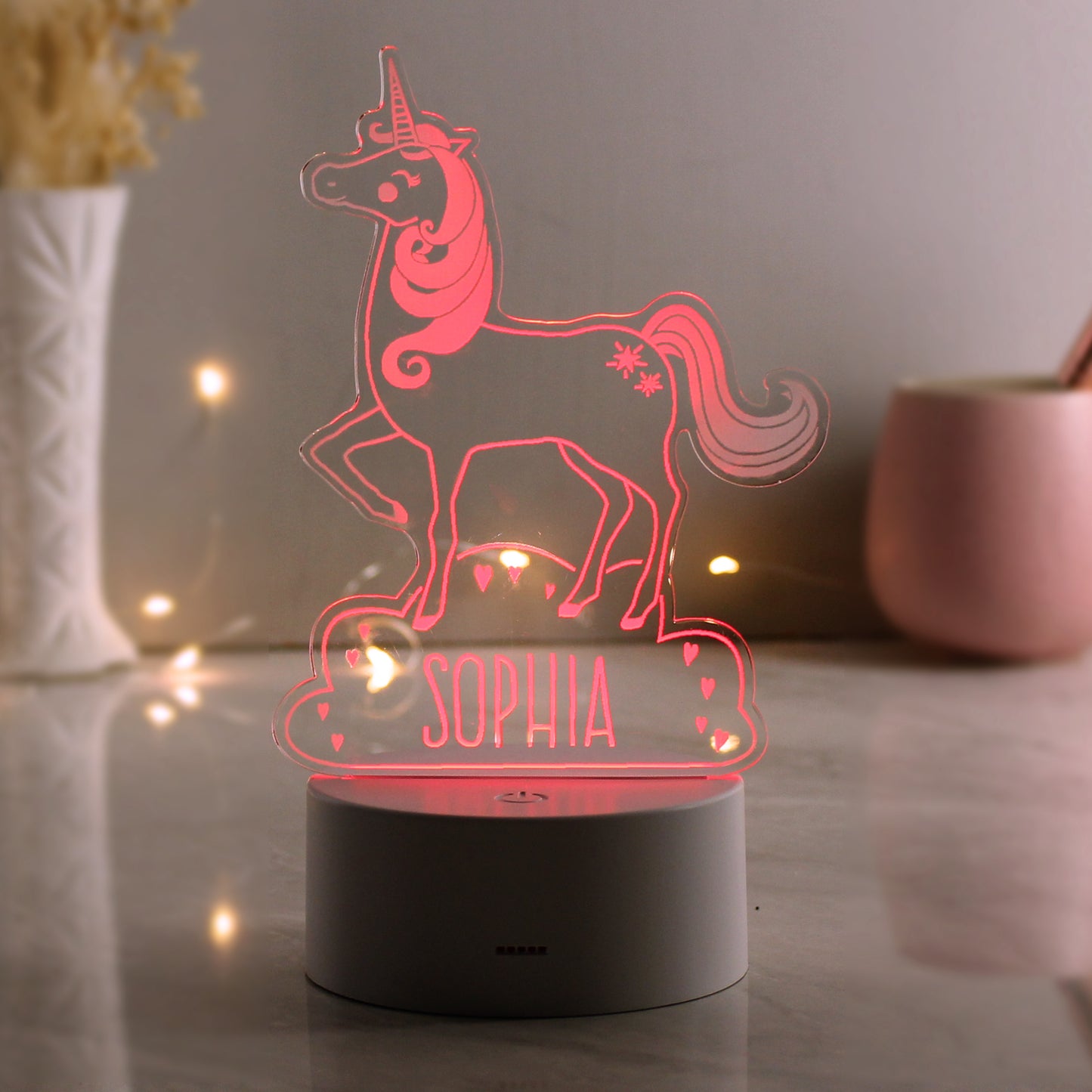 Personalised Unicorn LED Colour Changing Night Light - Personalise It!