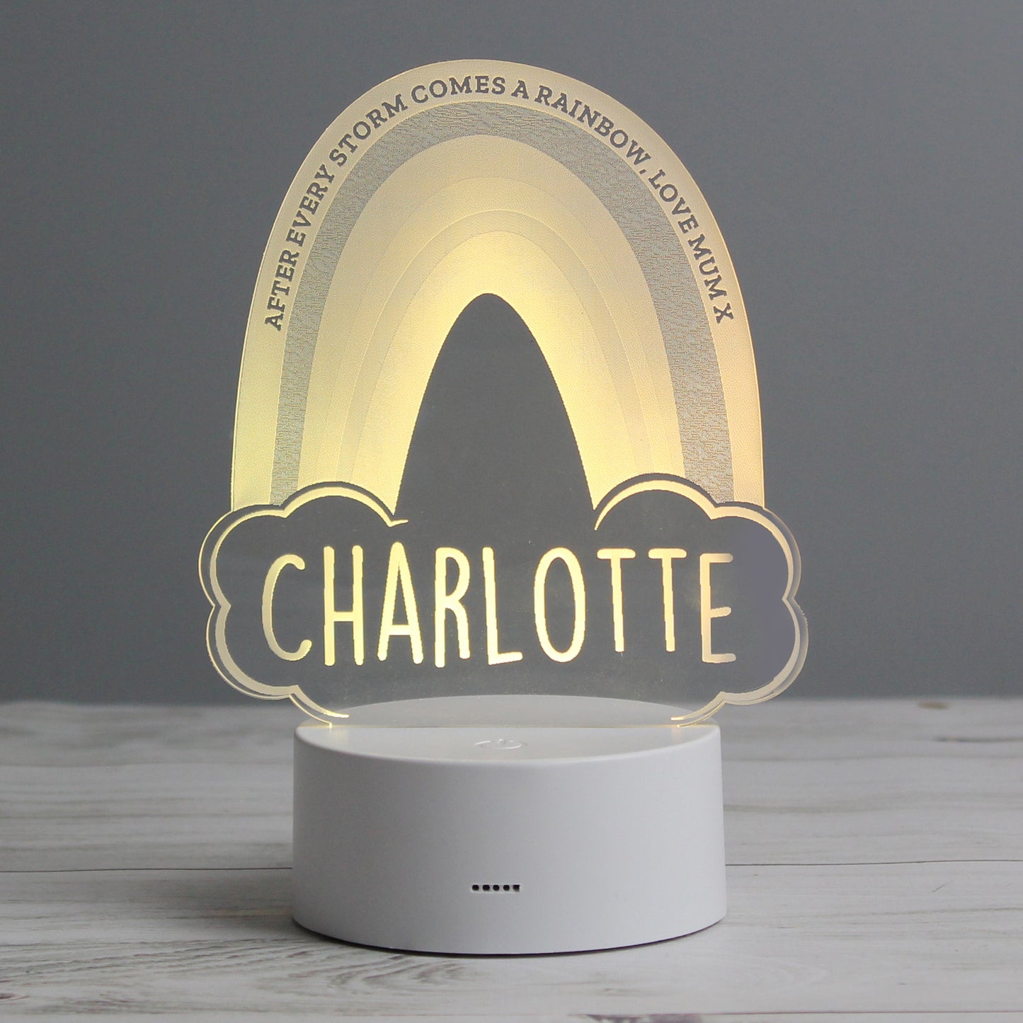 Personalised Rainbow LED Colour Changing Night Light - Personalise It!