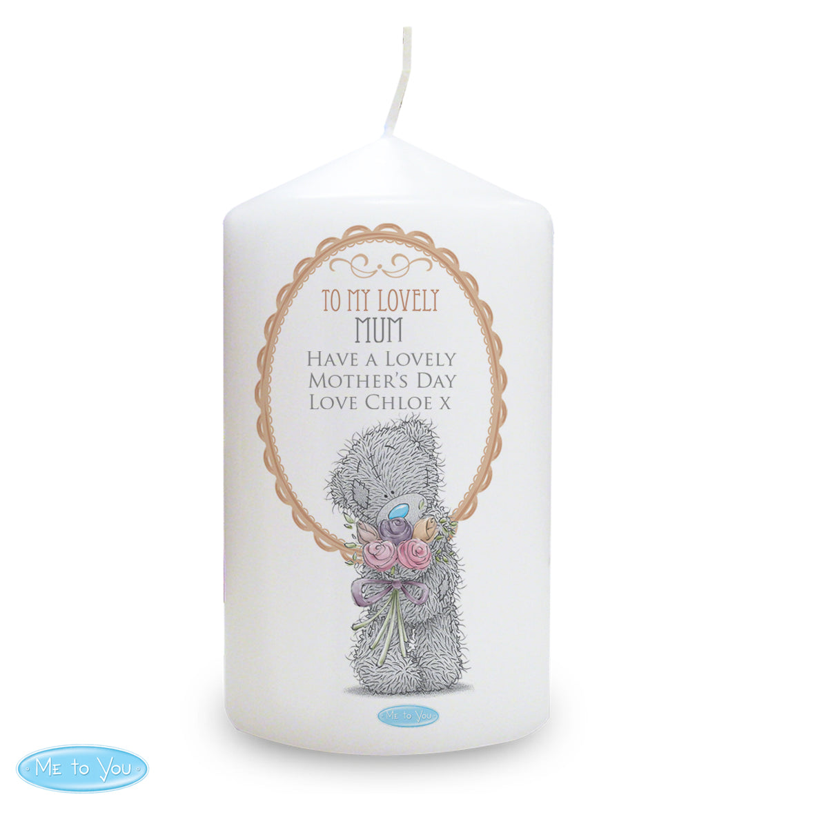 Personalised Me to You Flowers Candle For Her - Personalise It!