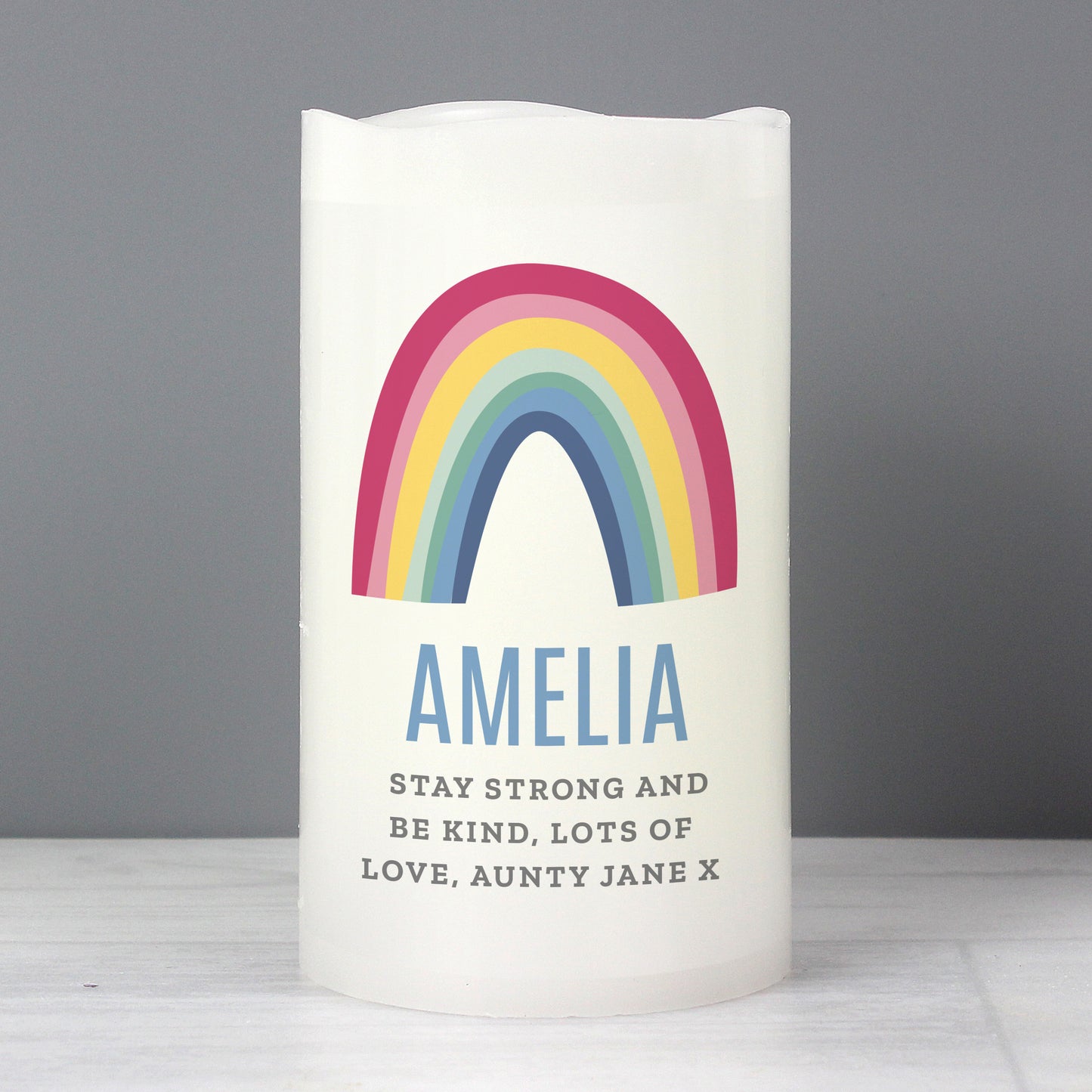 Personalised Rainbow LED Candle - Personalise It!