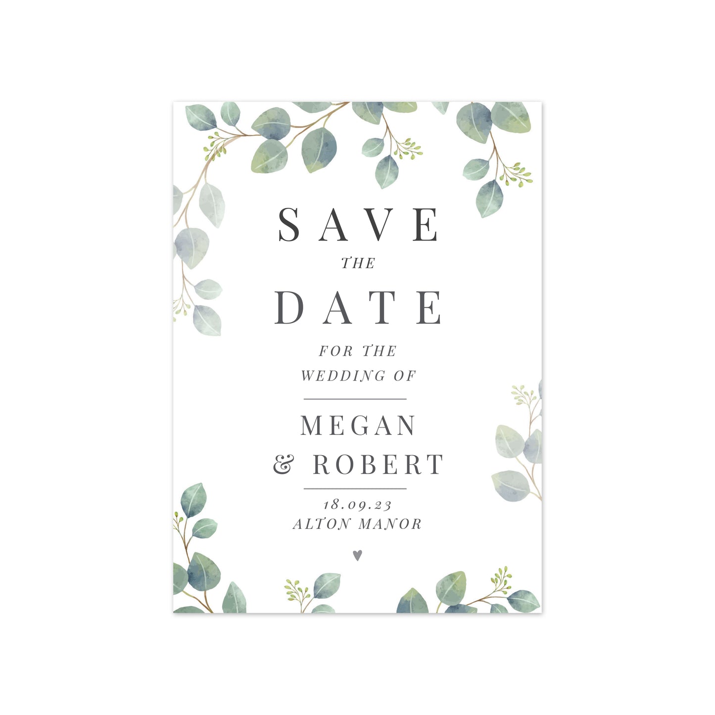 Personalised Botanical Save the Date Pack of 36 - Personalise It!