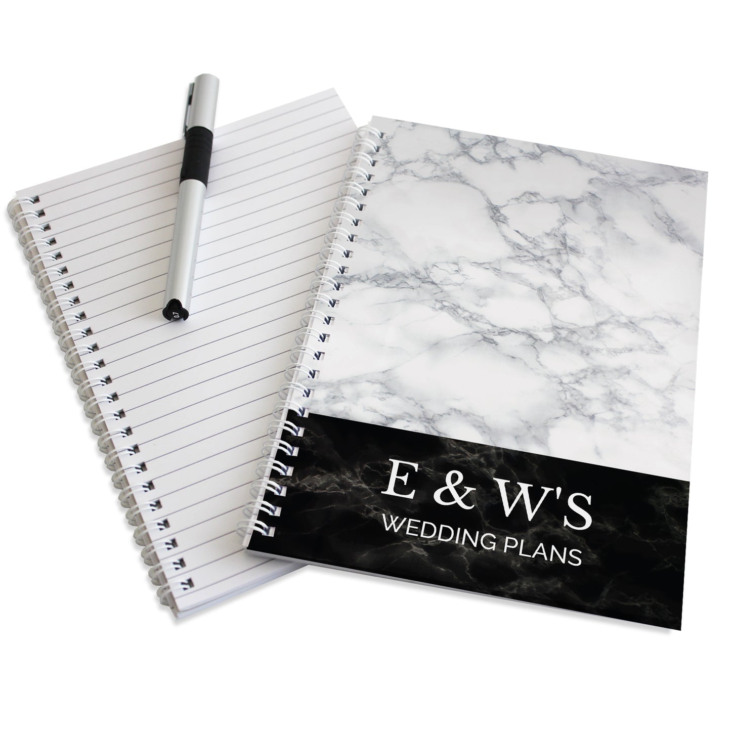 Personalised Marble Effect A5 Notebook - Personalise It!
