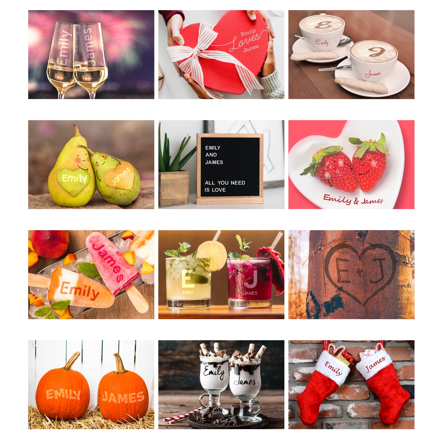 Personalised A4 Couple You And Me Calendar - Personalise It!