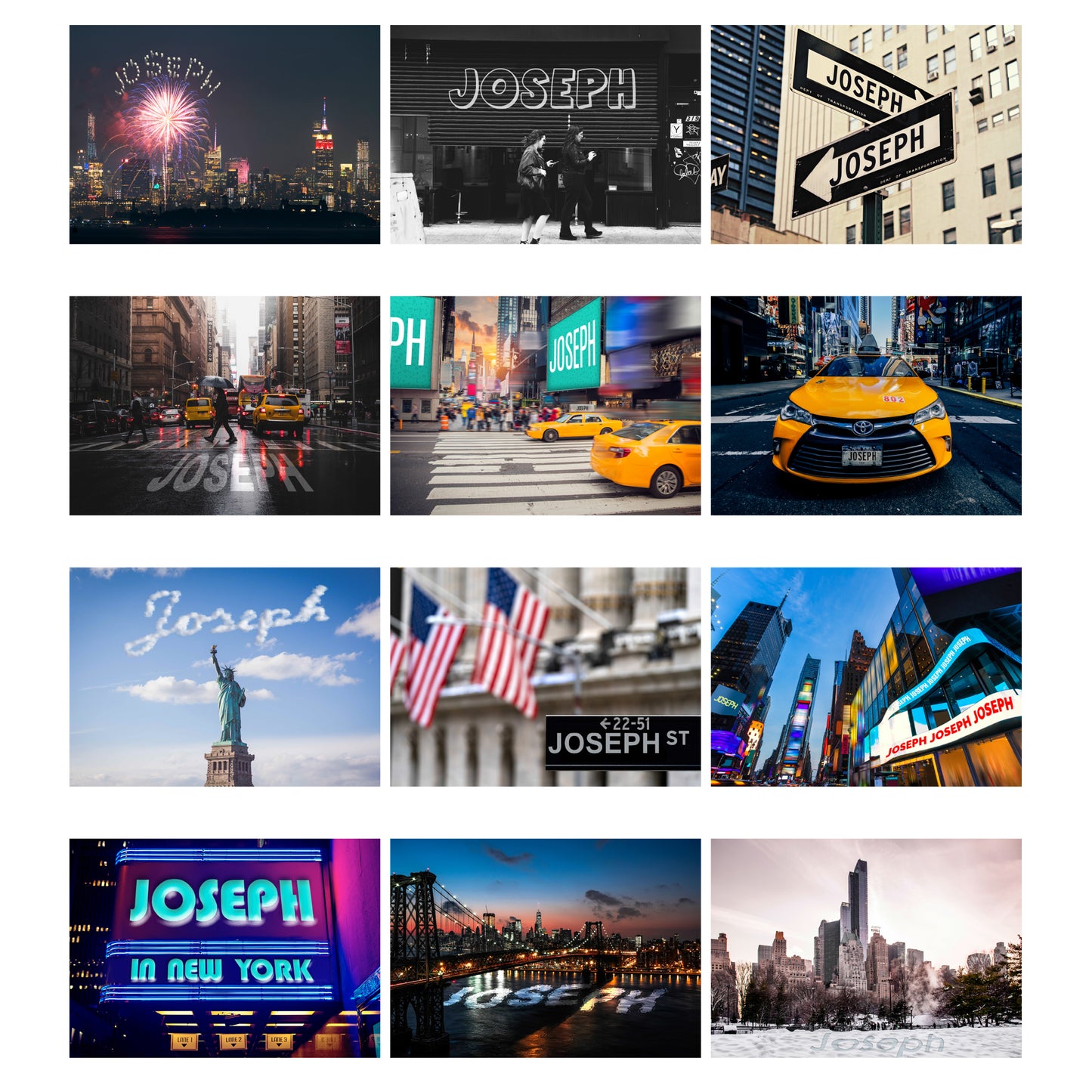 Personalised A4 New York Calendar - Personalise It!