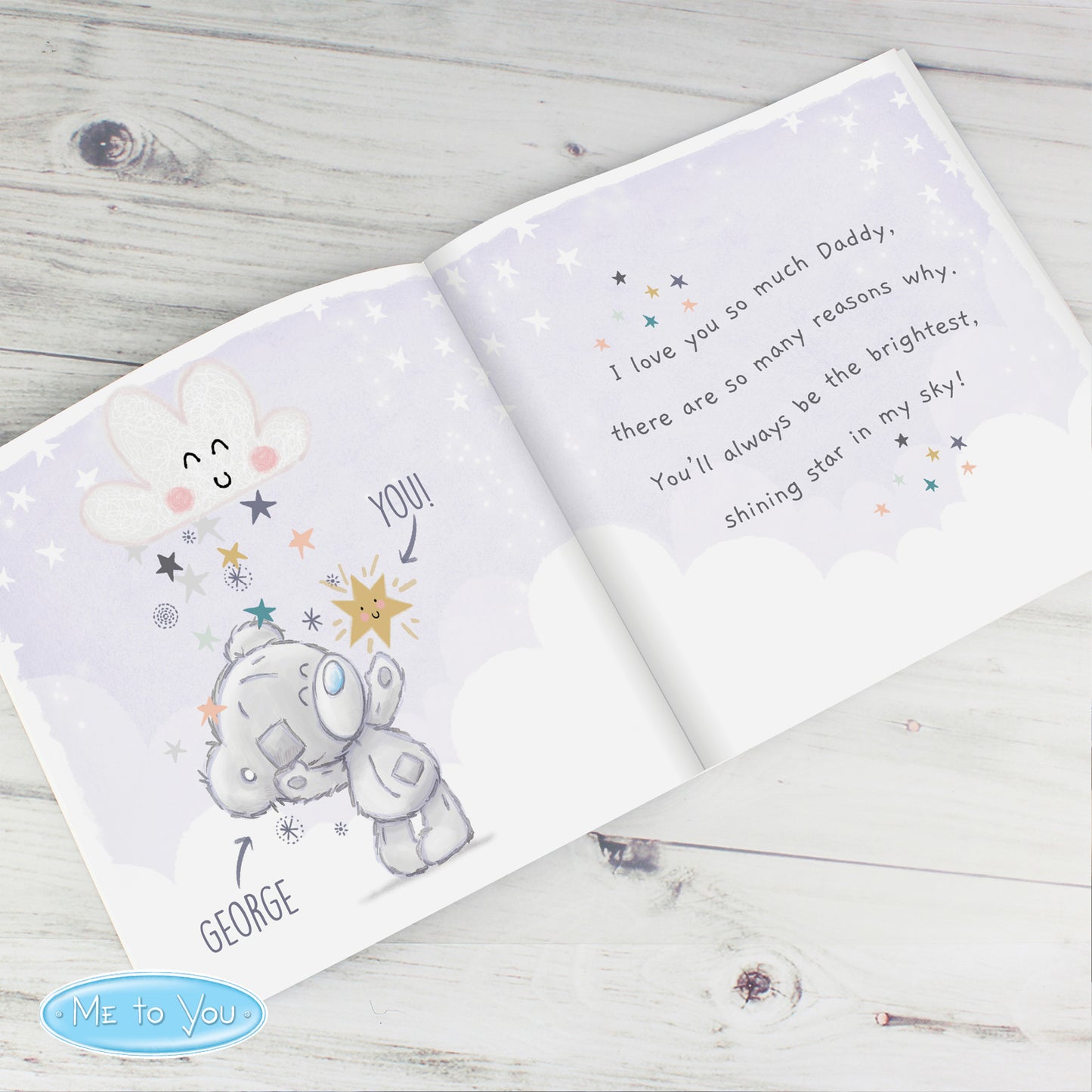 Personalised Tiny Tatty Teddy Daddy You're A Star Poem Book - Personalise It!