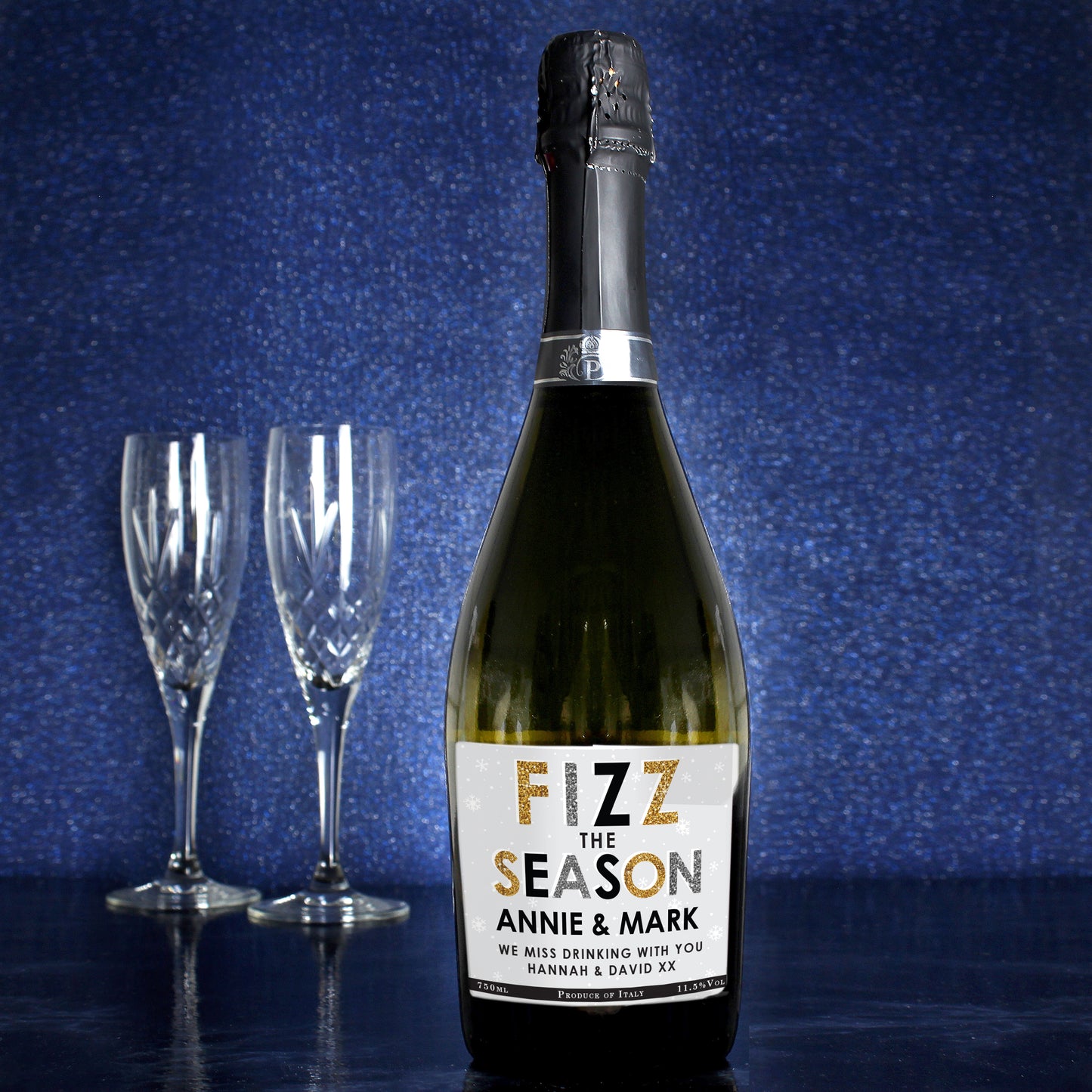 Personalised Fizz The Season Bottle of Prosecco - Personalise It!