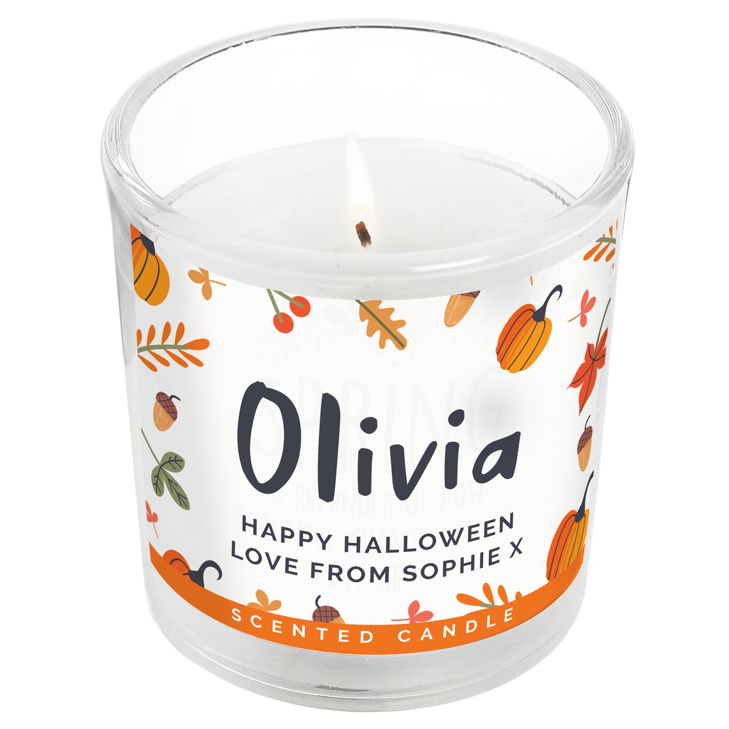 Personalised Pumpkin Candle in a Jar - Personalise It!