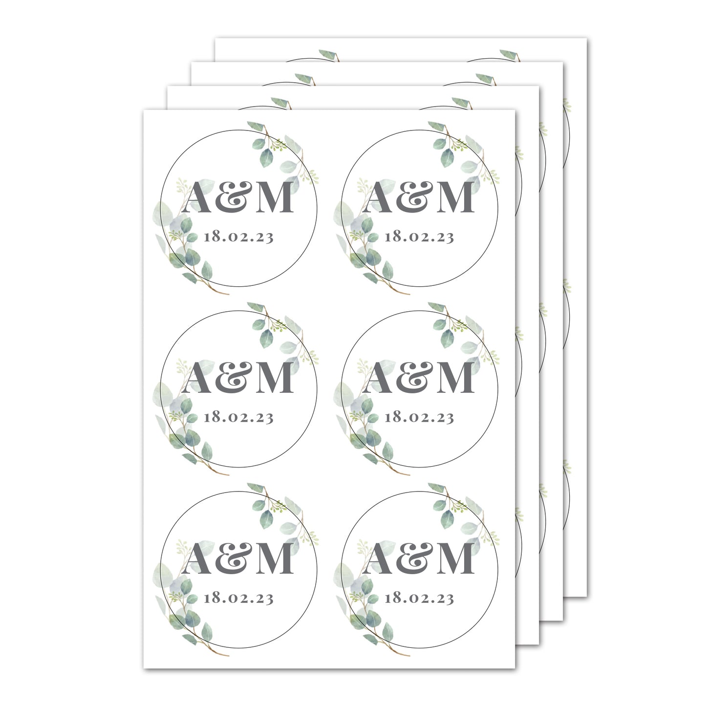 Personalised Botanical Initial Sticker Set - Personalise It!