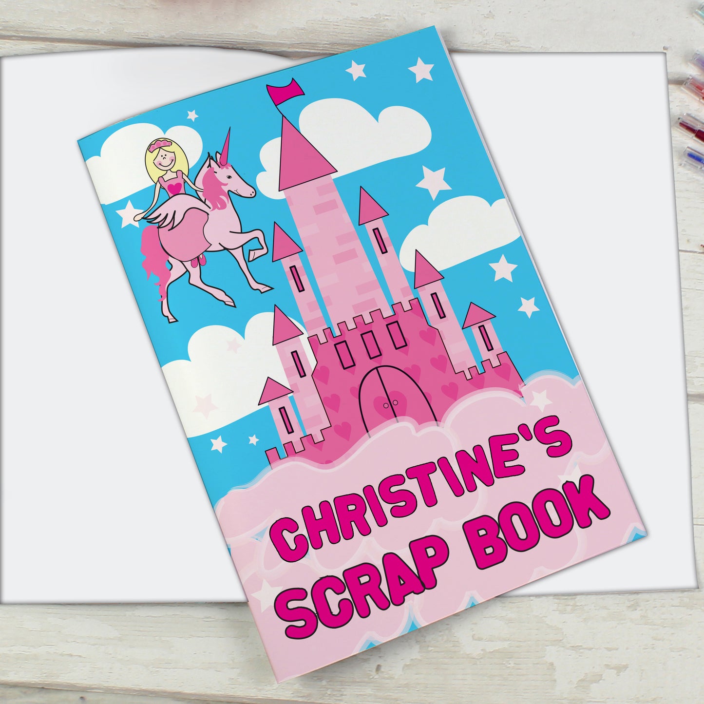Personalised Princess & Unicorn - A4 Scrapbook - Personalise It!