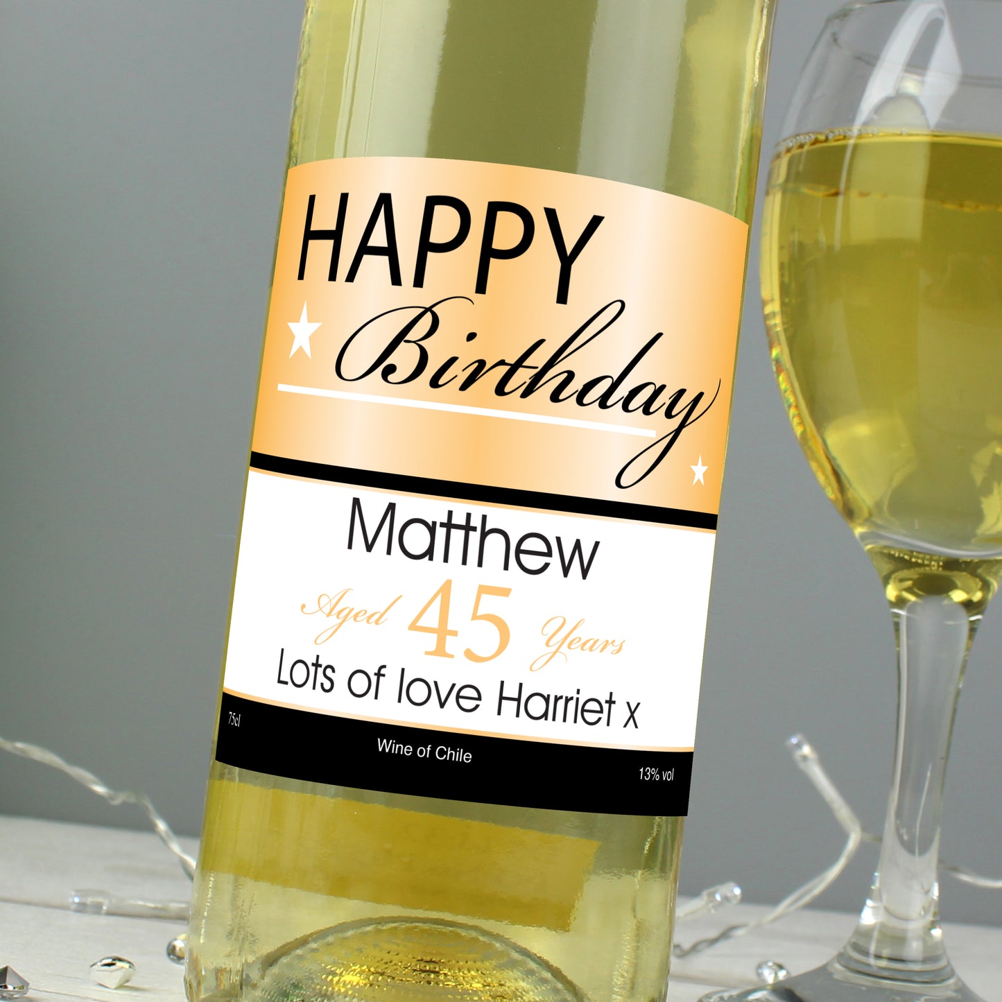 Personalised Happy Birthday White Wine - Personalise It!