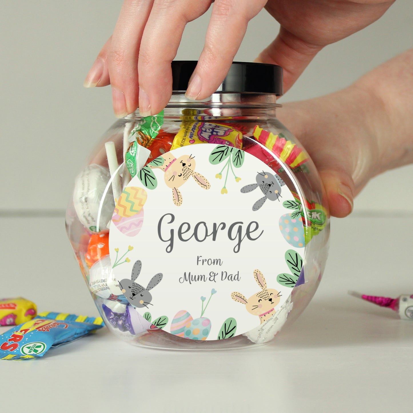 Personalised Easter Bunny Sweet Jar - Personalise It!