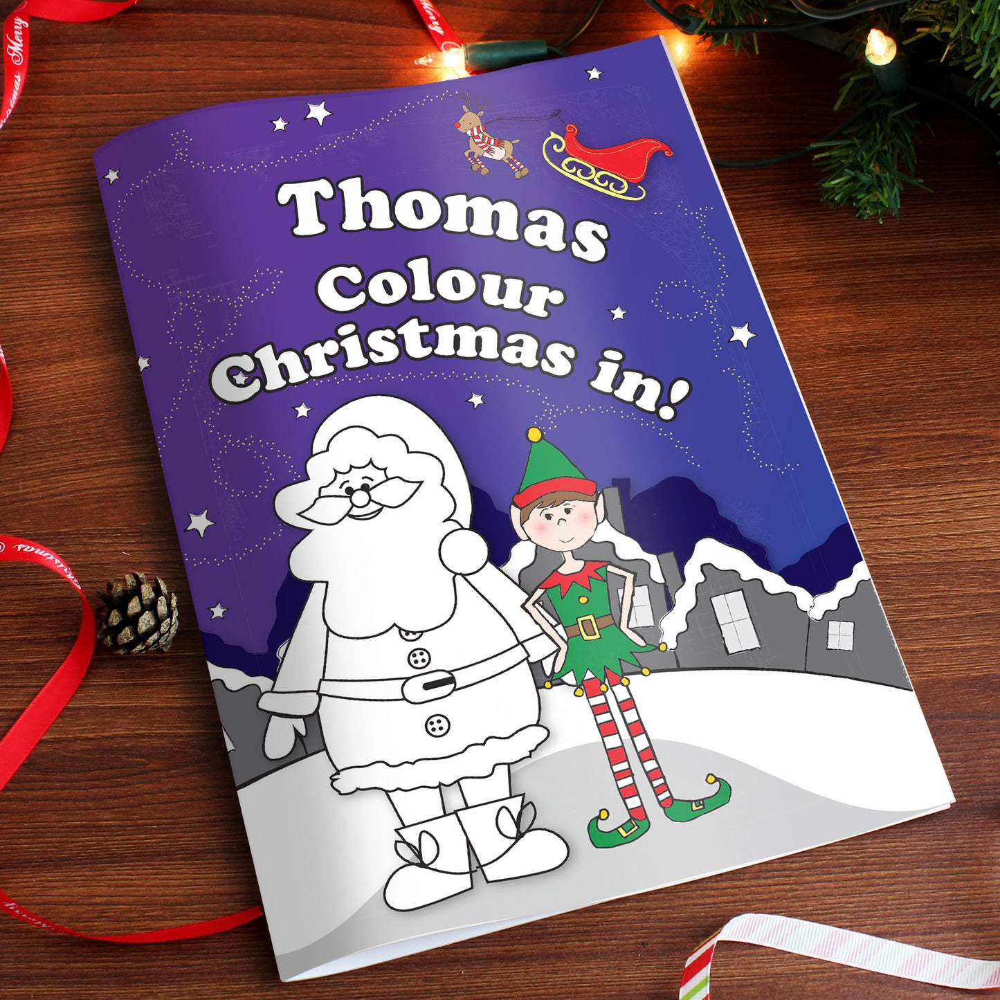Personalised Its Christmas Elf Colouring Book - Personalise It!
