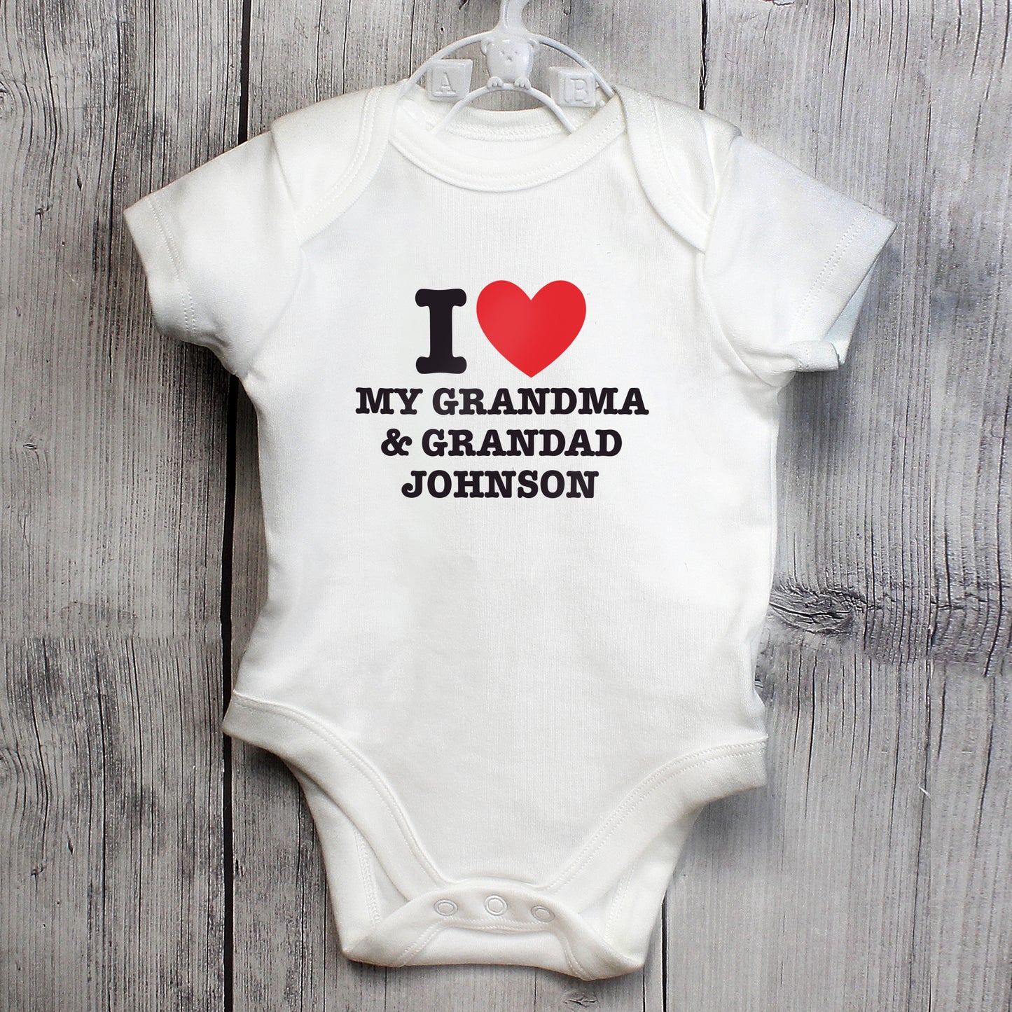 Personalised I HEART 0-3 Months Baby Vest - Personalise It!