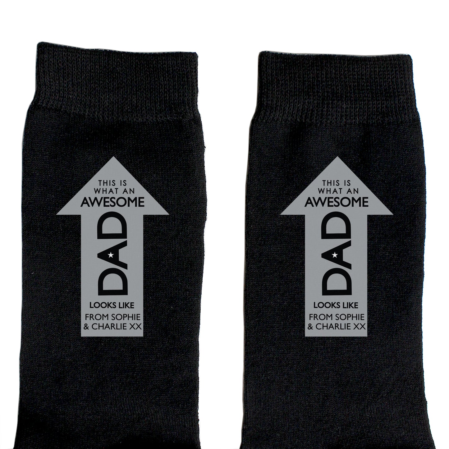 Personalised Awesome Dad Men's Socks - Personalise It!
