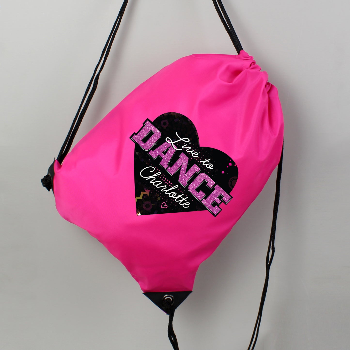 Personalised 'Live to Dance' Pink Kit Bag - Personalise It!