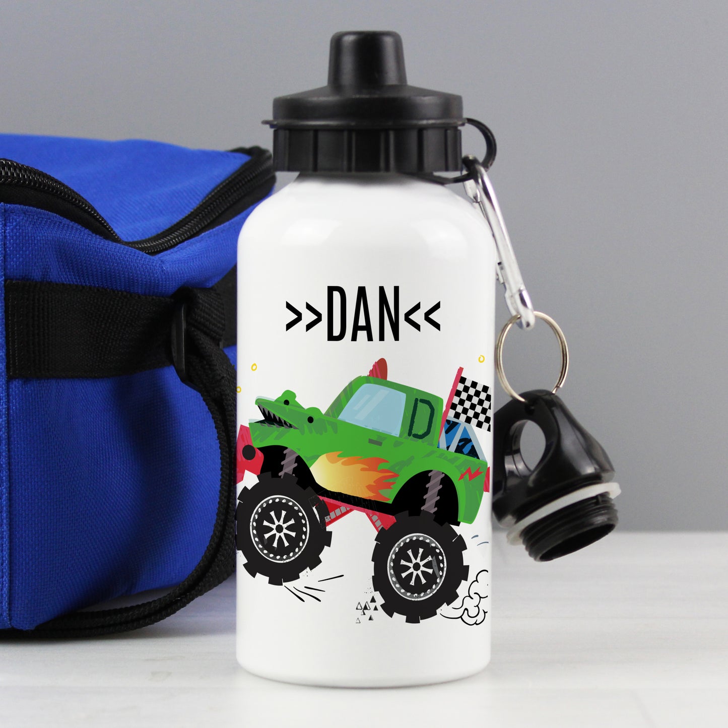 Personalised Monster Truck Drinks Bottle - Personalise It!
