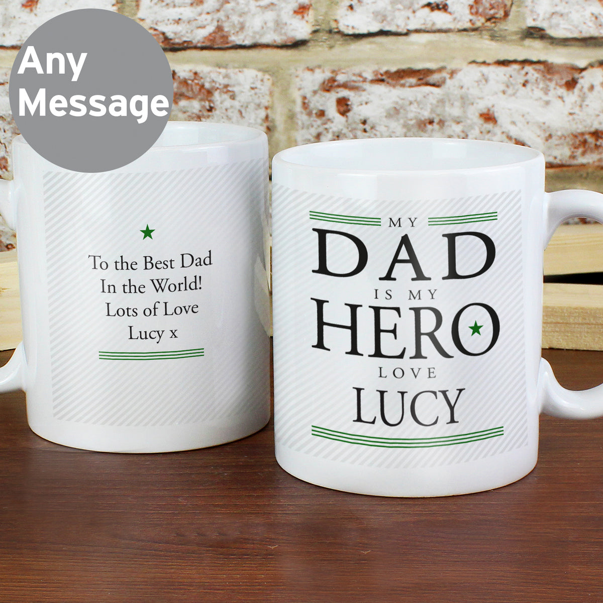 Personalised My Dad is My Hero Mug - Personalise It!