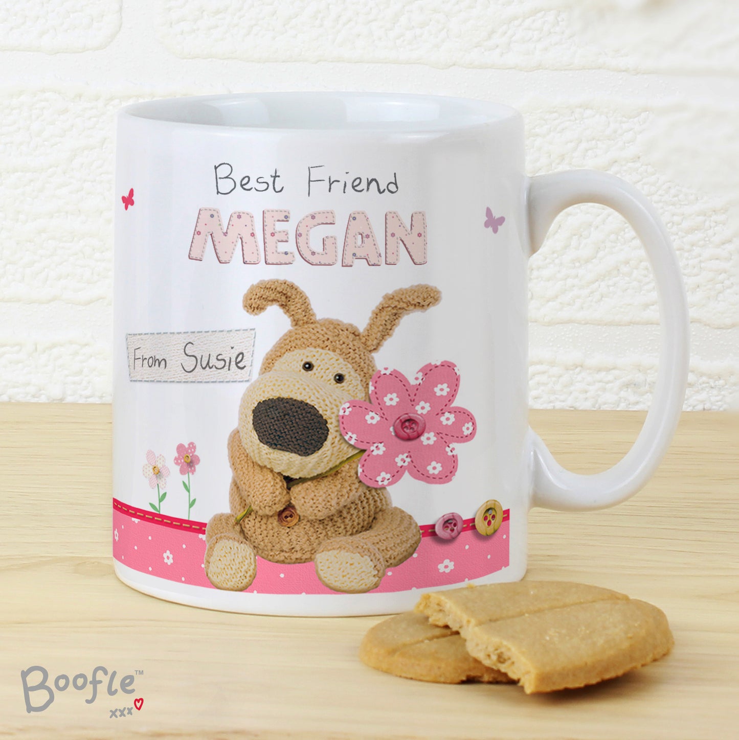Personalised Boofle Flowers Mug - Personalise It!