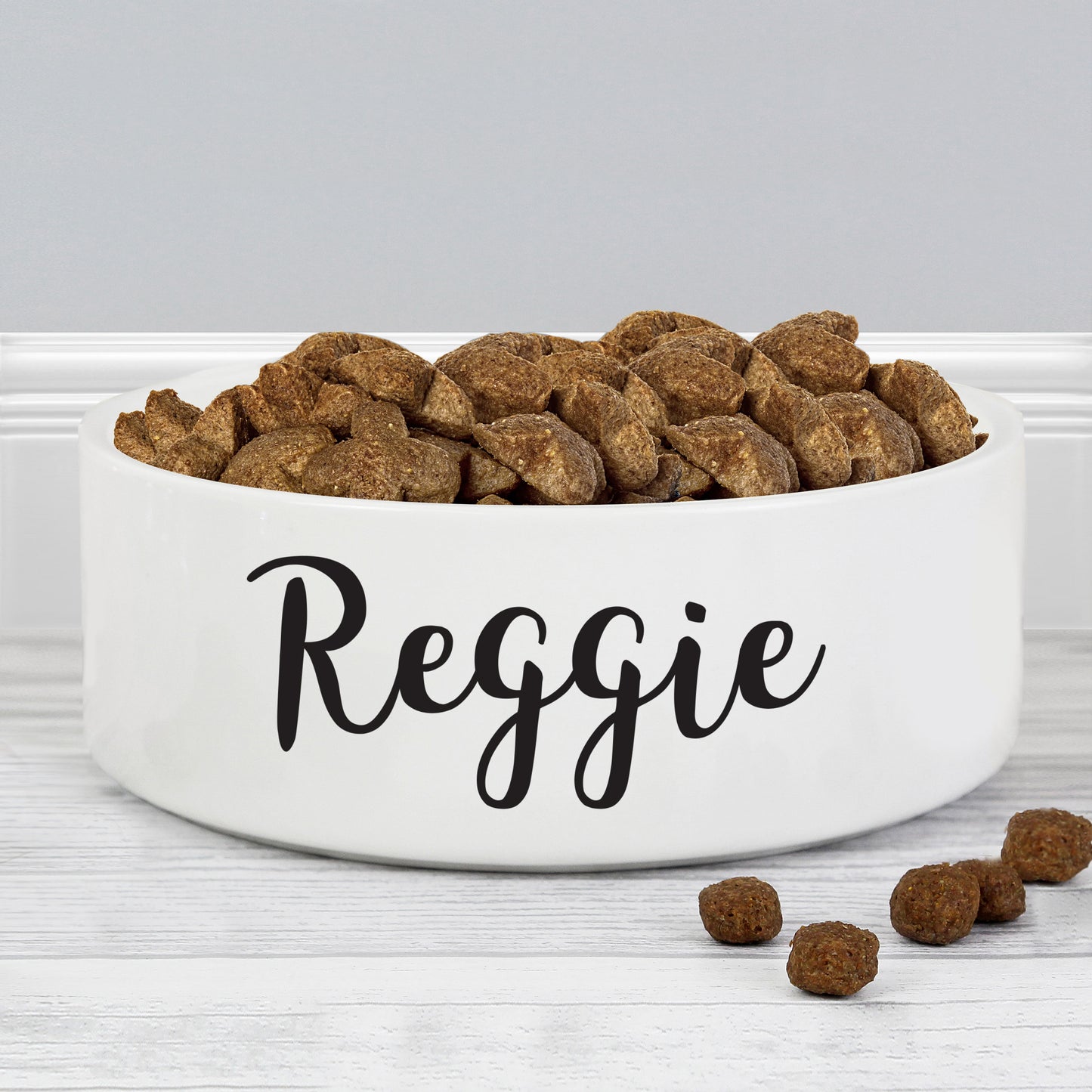 Personalised Any Name 14cm Medium White Pet Bowl - Personalise It!