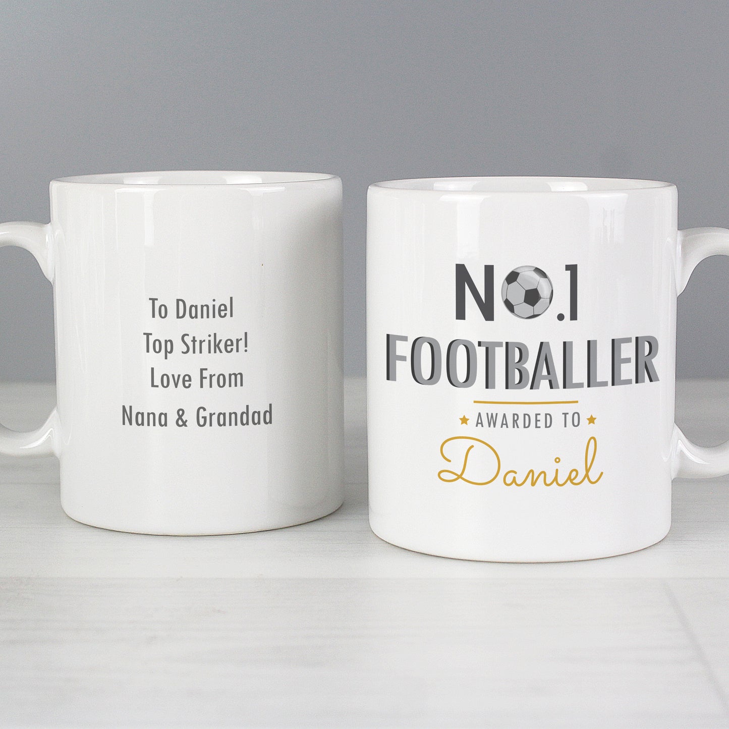 Personalised No.1 Footballer Mug - Personalise It!