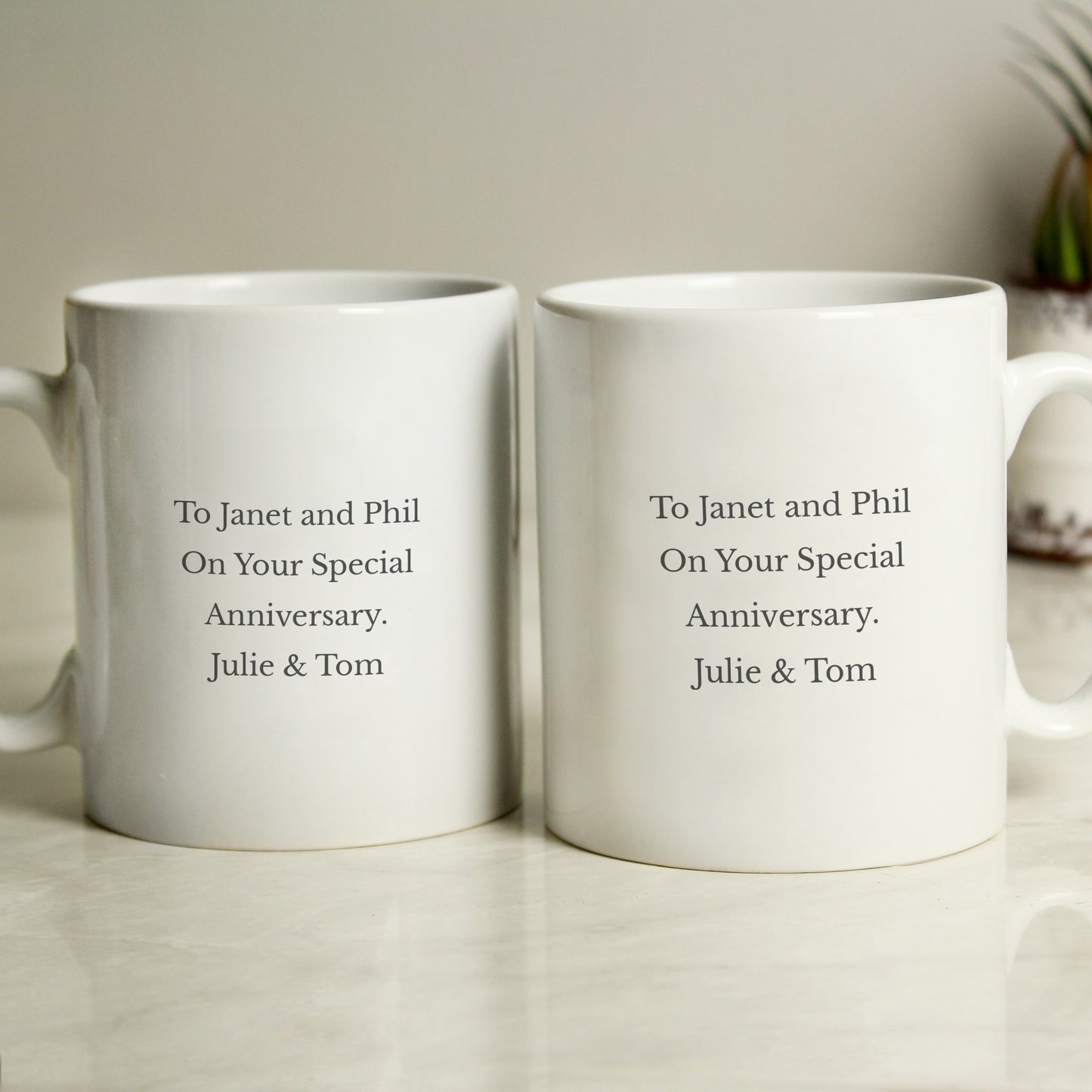 Personalised 25th Silver Anniversary Mug Set - Personalise It!