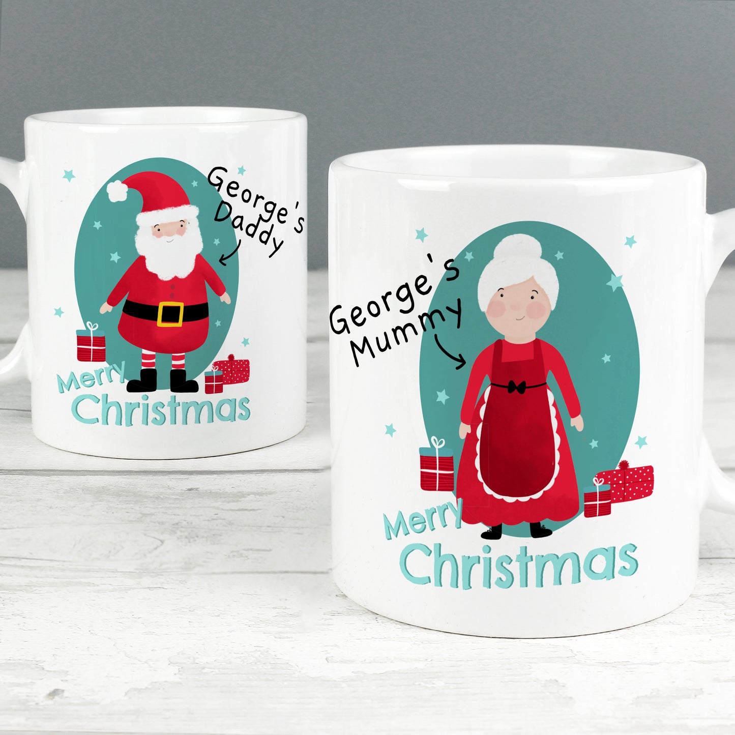 Personalised Mr & Mrs Claus Mug Set - Personalise It!