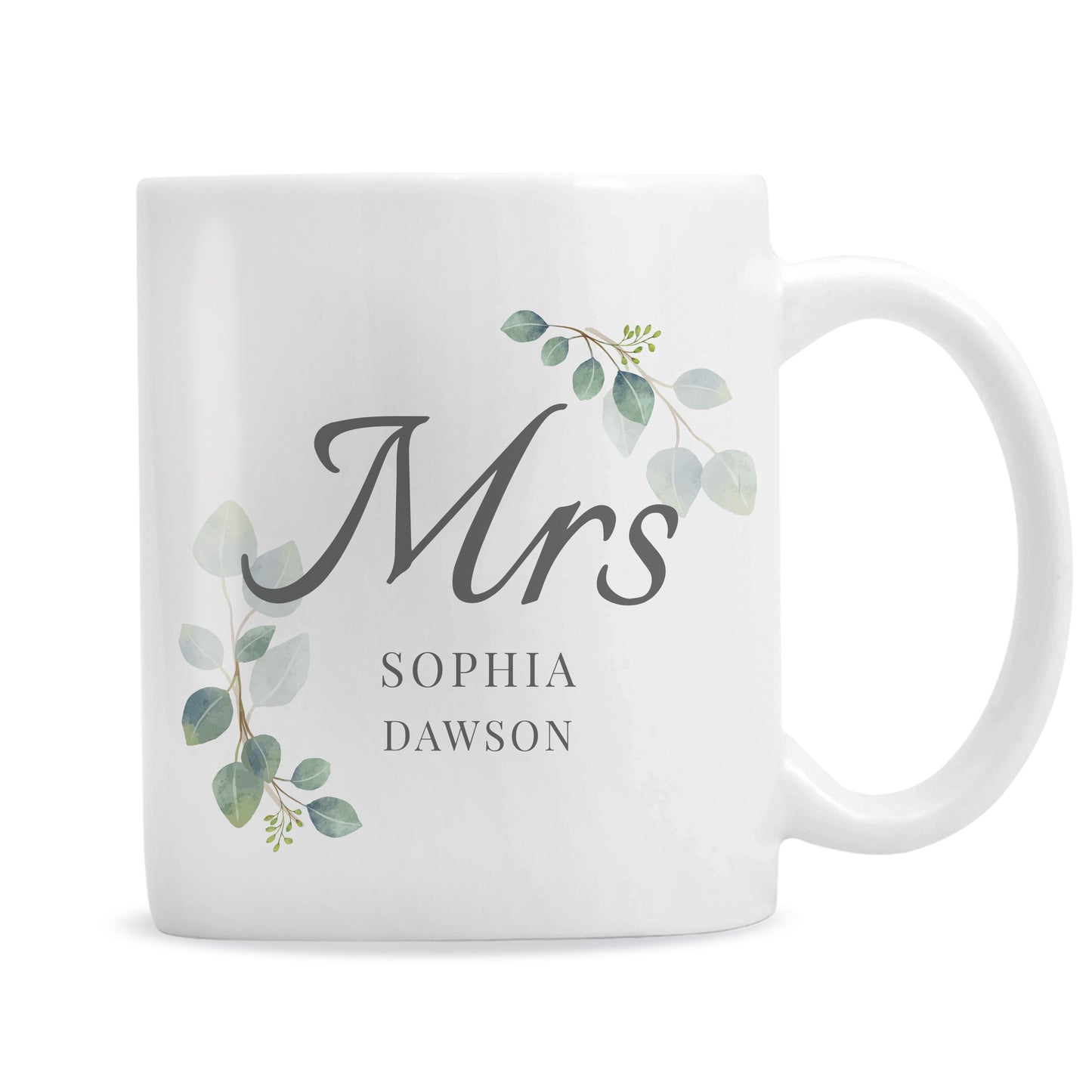 Personalised Botanical Mrs Mug - Personalise It!