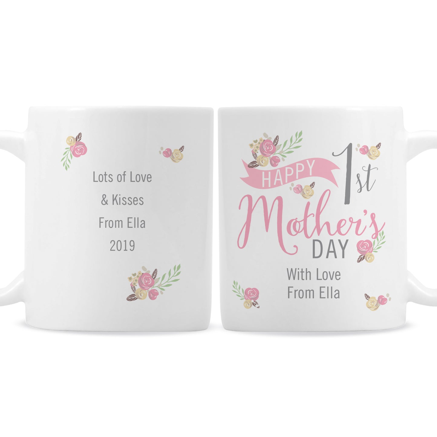 Personalised Floral Bouquet 1st Mothers Day Mug - Personalise It!