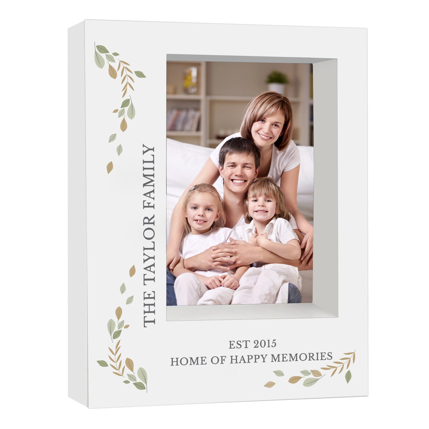 Personalised Fresh Botanical 5x7 Box Photo Frame - Personalise It!
