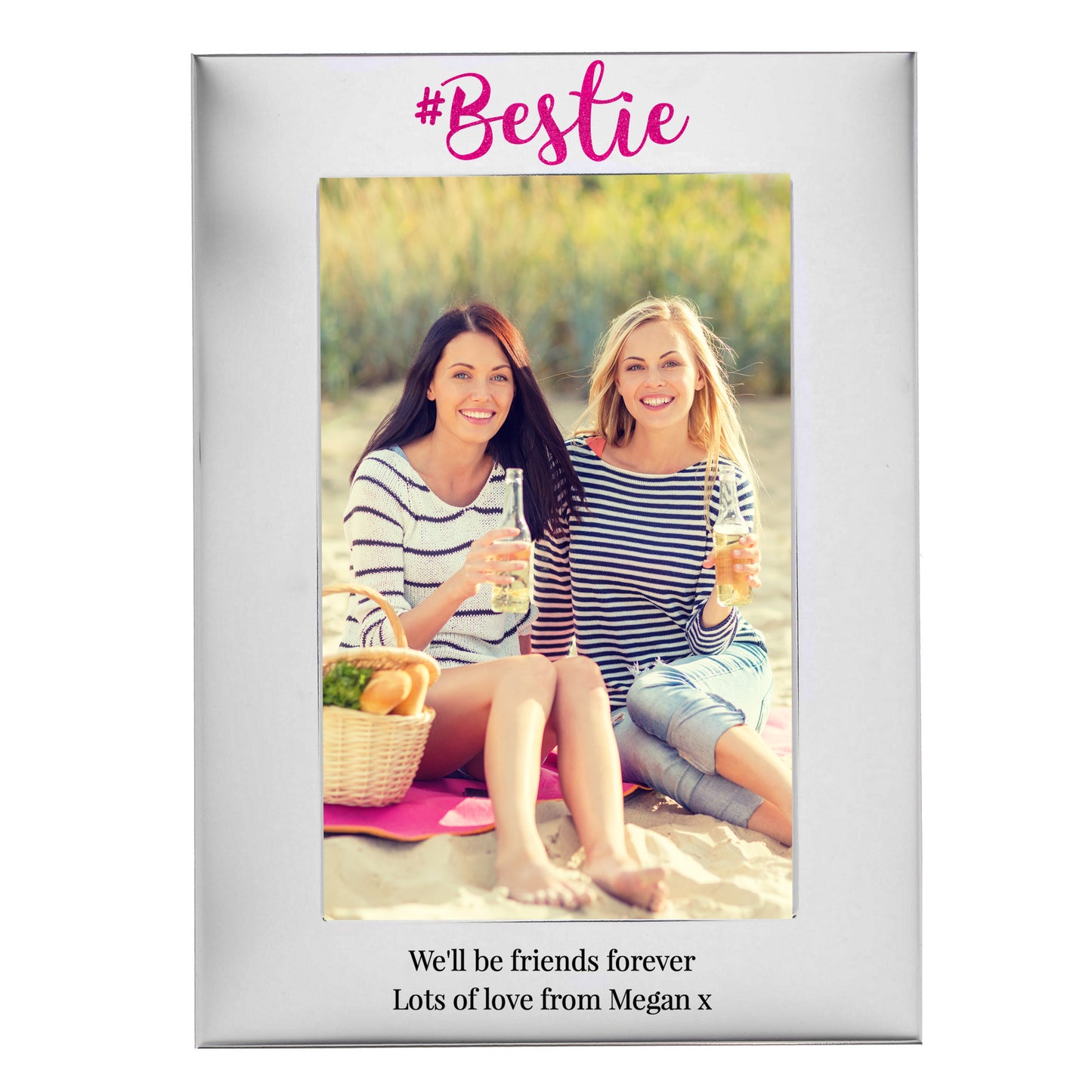 Personalised #Bestie 4x6 Silver Photo Frame - Personalise It!
