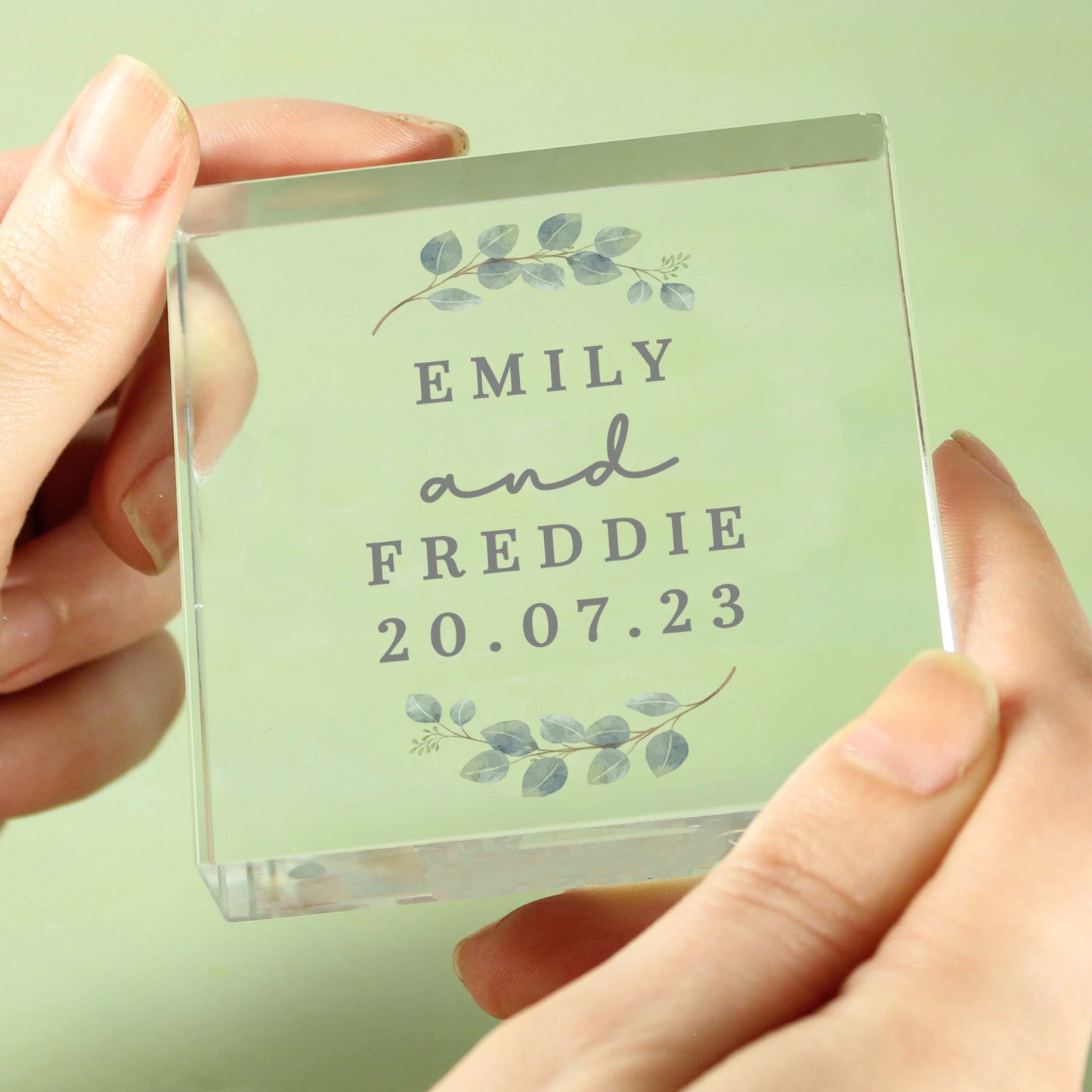 Personalised Botanical Crystal Token - Personalise It!