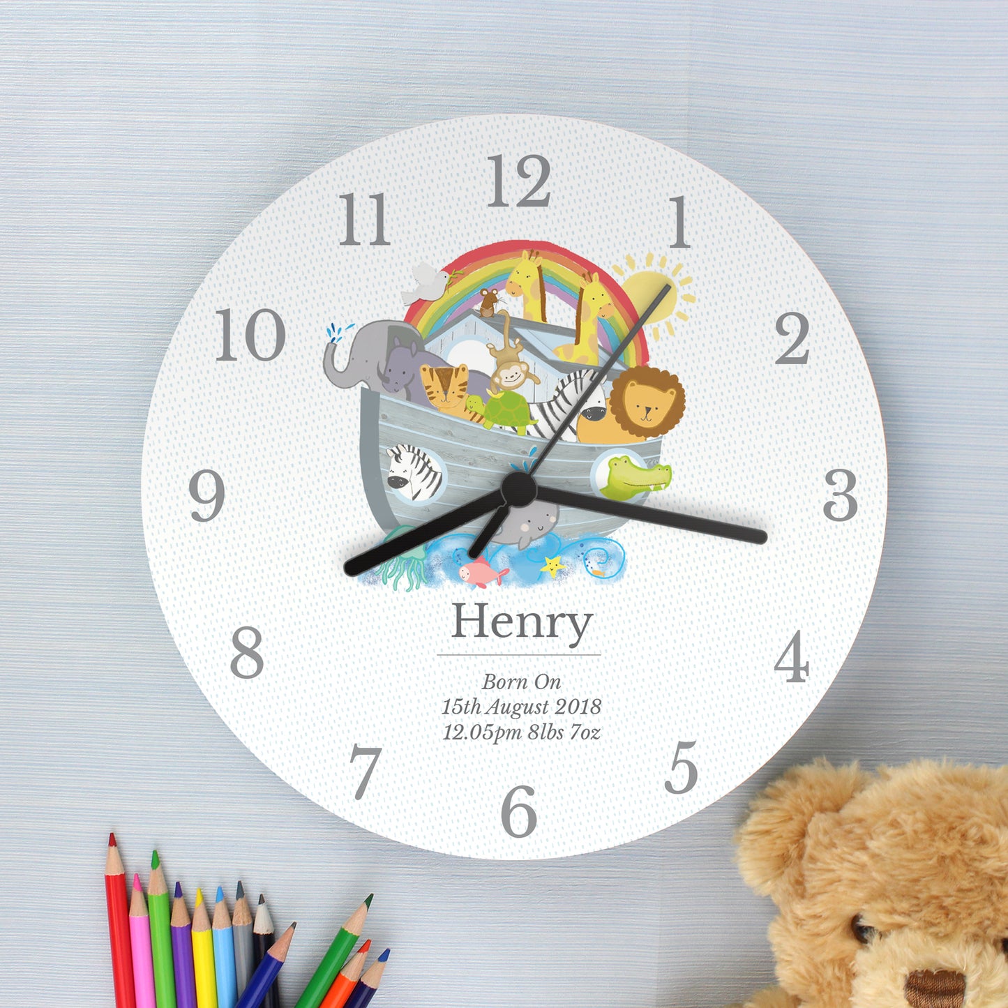 Personalised Noah's Ark Clock - Personalise It!