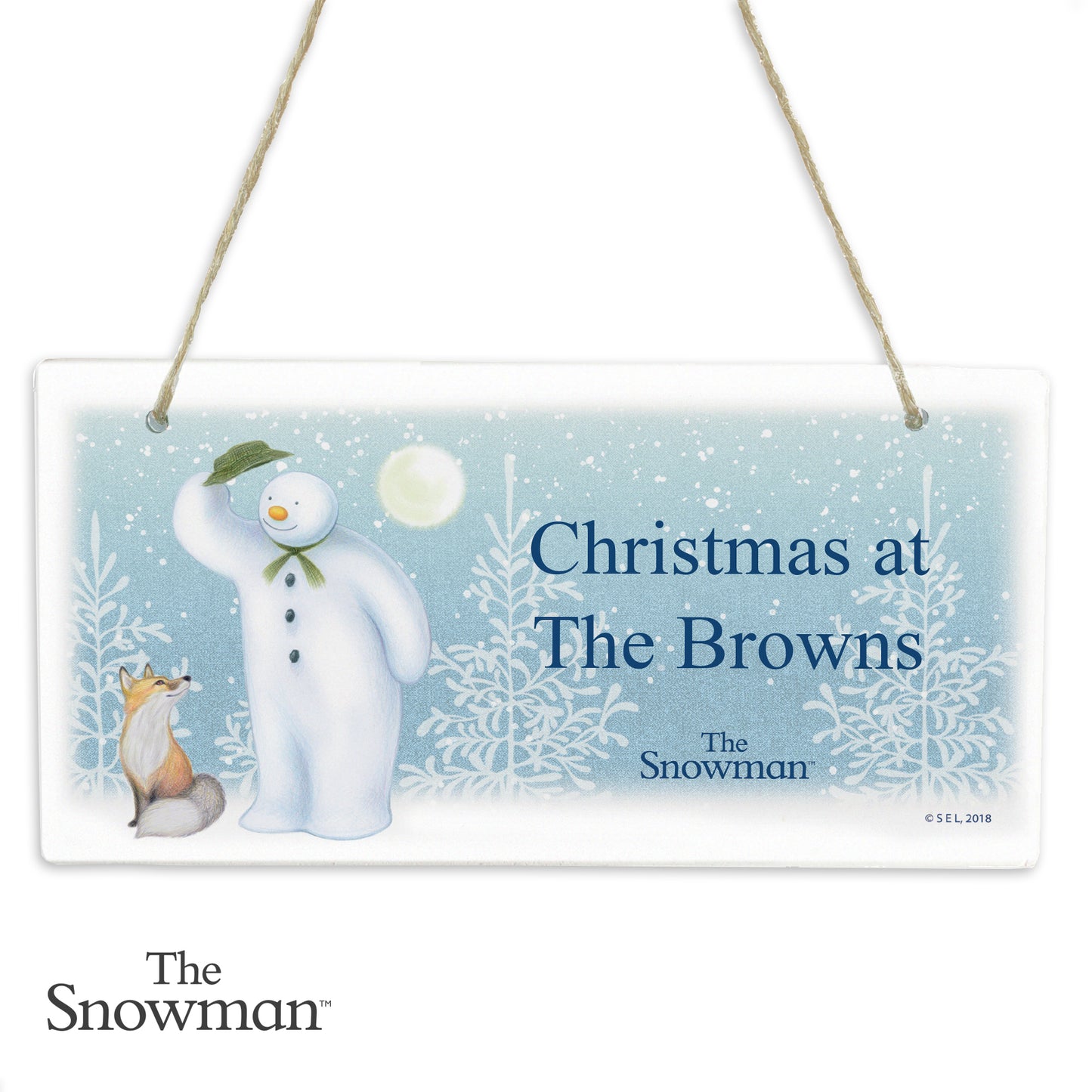 Personalised The Snowman Snow Wonder Wooden Sign - Personalise It!