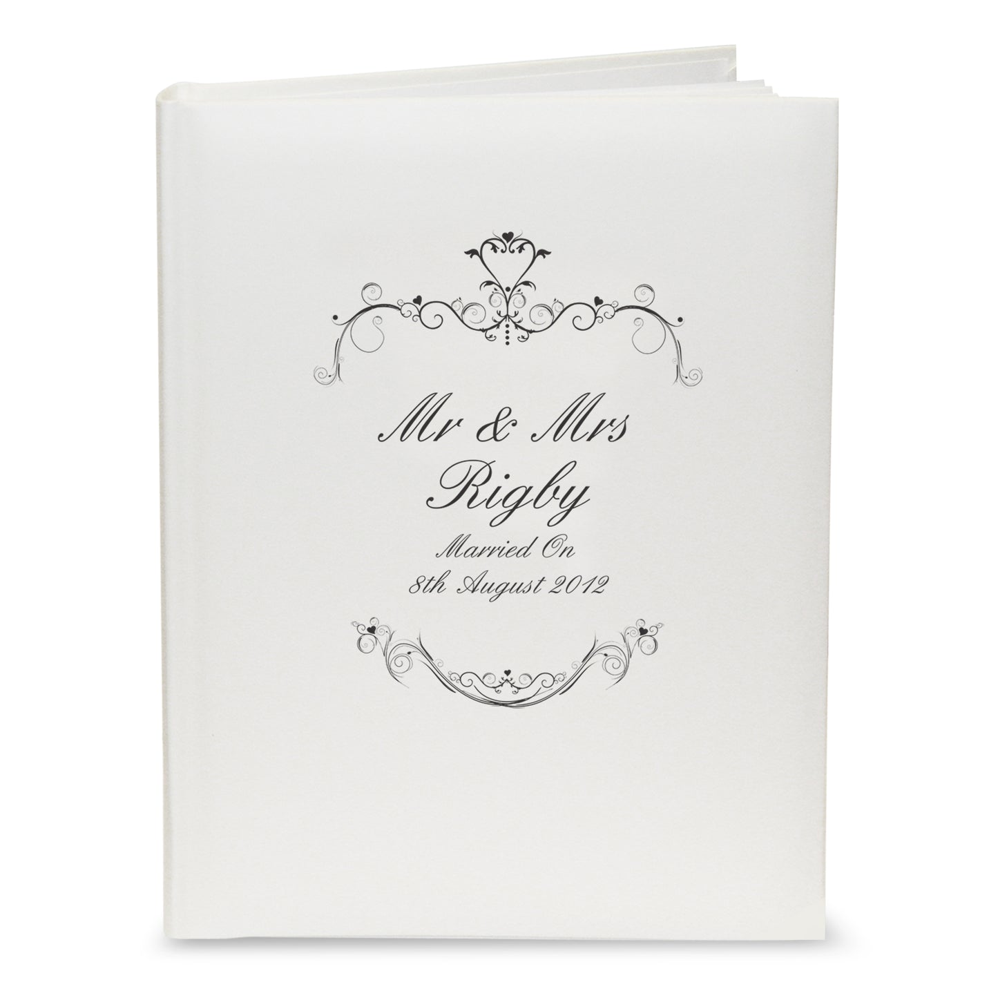 Personalised Black Ornate Swirl Traditional Album - Personalise It!