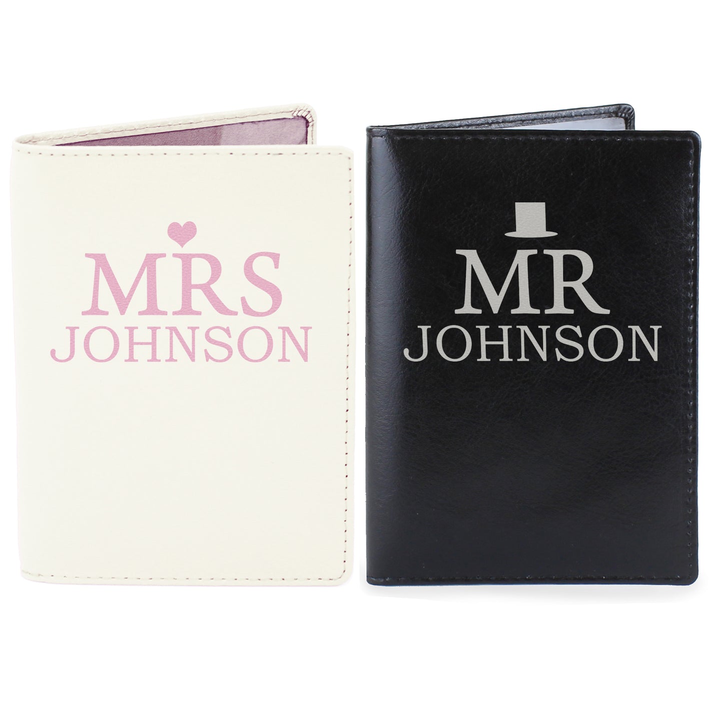 Personalised Mr & Mrs Passport Holders Set - Personalise It!