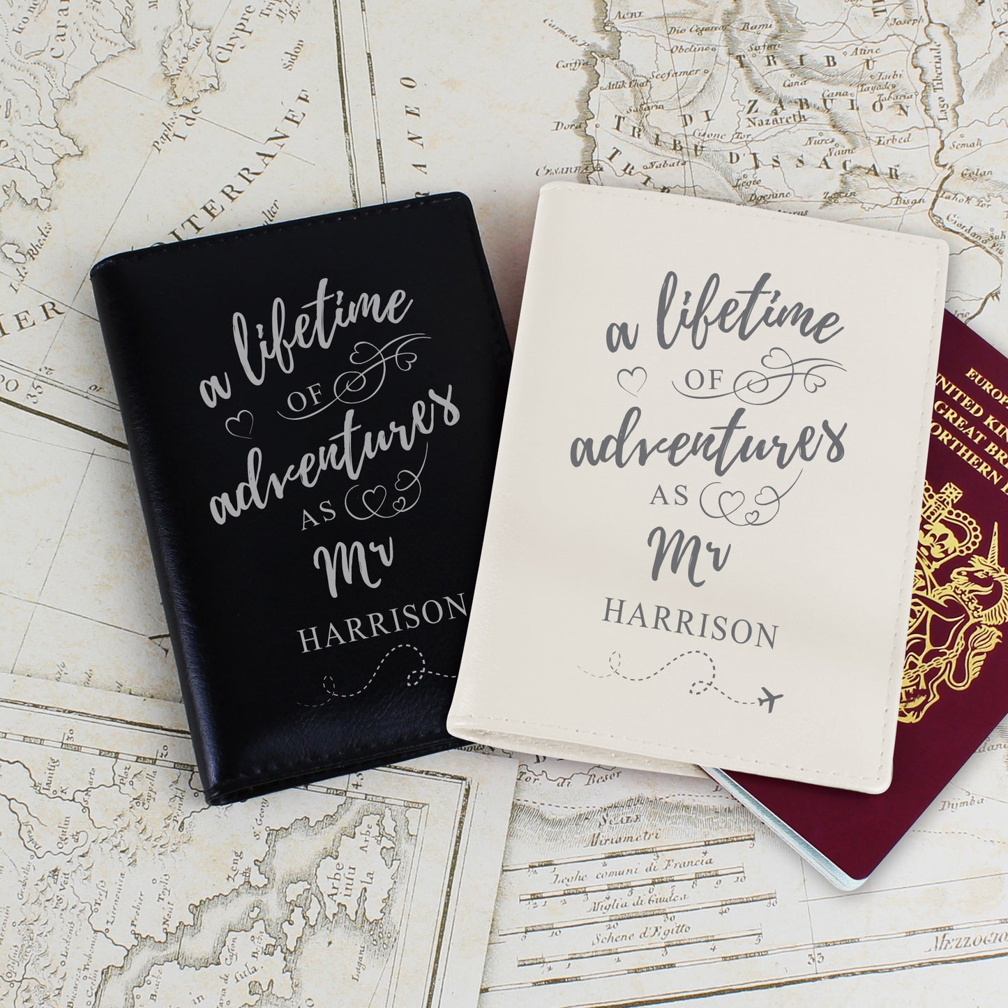 Personalised Lifetime of Adventures Couples Passports - Personalise It!