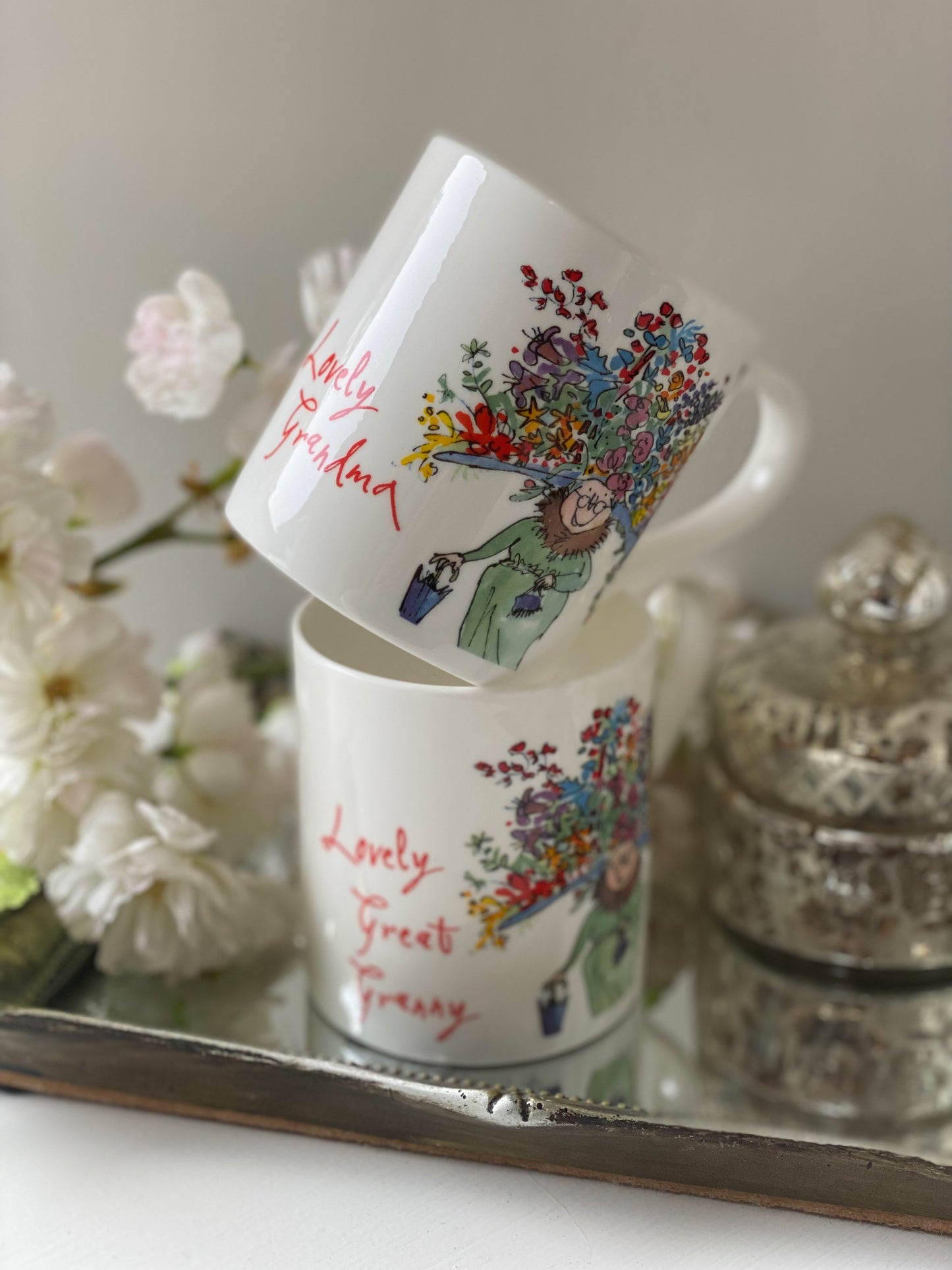 Quentin Blake Lovely Grandma Bone China Mug