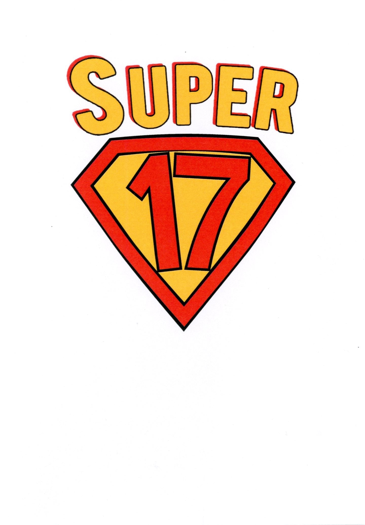 Boys Super 17th Birthday Greeting Card