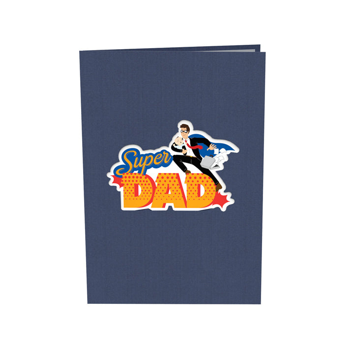 Super Dad Laser Cut Pop Up Greeting Card